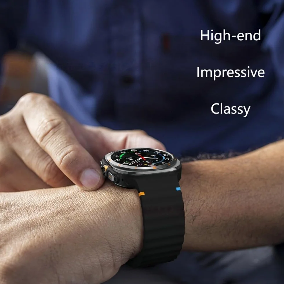 Zapasowy pasek kompatybilny z Samsung Galaxy Watch 8 40 mm 44 mm / Watch 8 Classic 46 mm, miękki pasek do zegarka, sportowy zegarek dla kobiet i mężczyzn