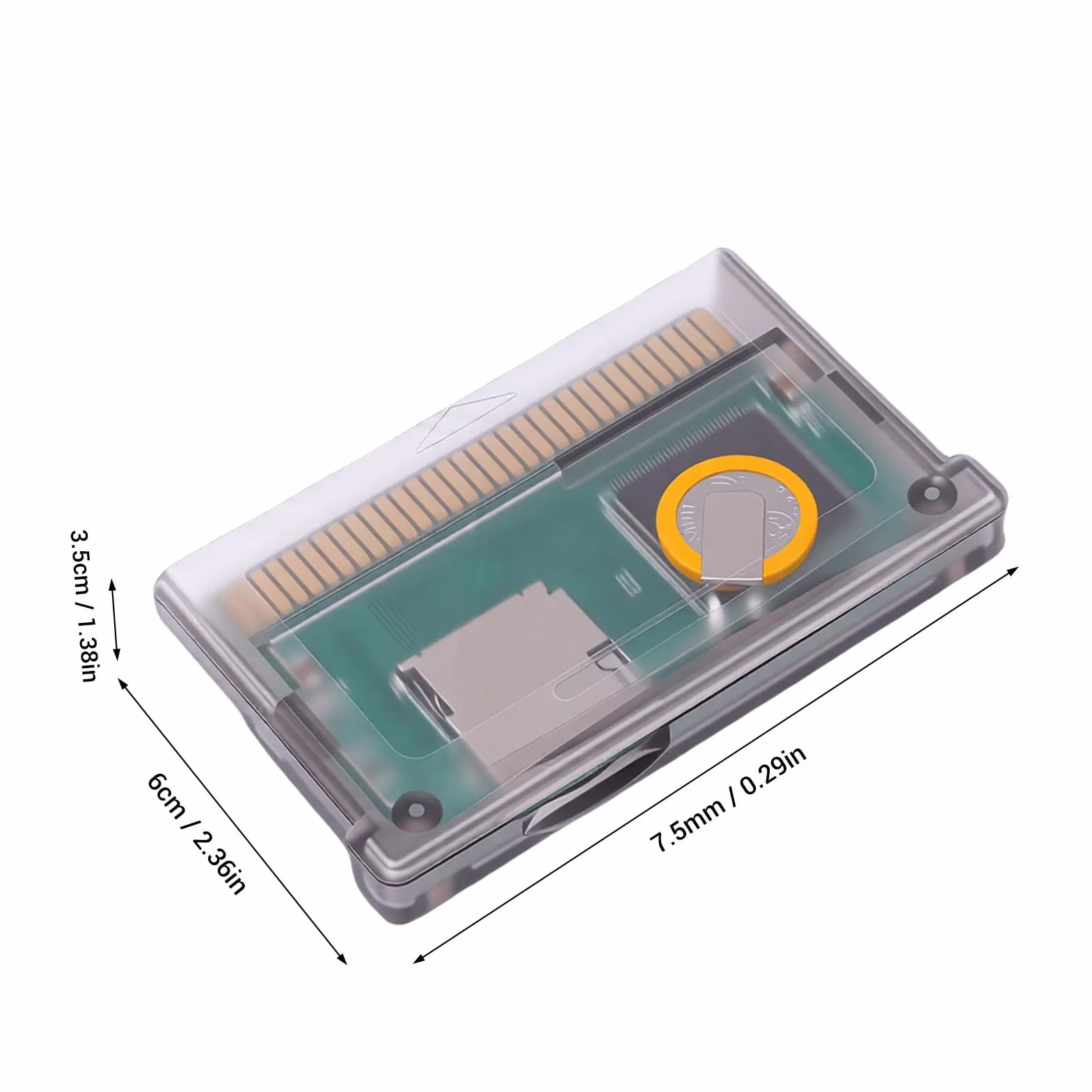 LICAEVEY Karta Pamięci GBA Flash, Karta do Gry dla Gameboy Advance SP itp., Maksymalna pojemność 2 GB, Wymagany Format FAT, kompatybilność Uniwersalna (fioletowy przezroczysty)