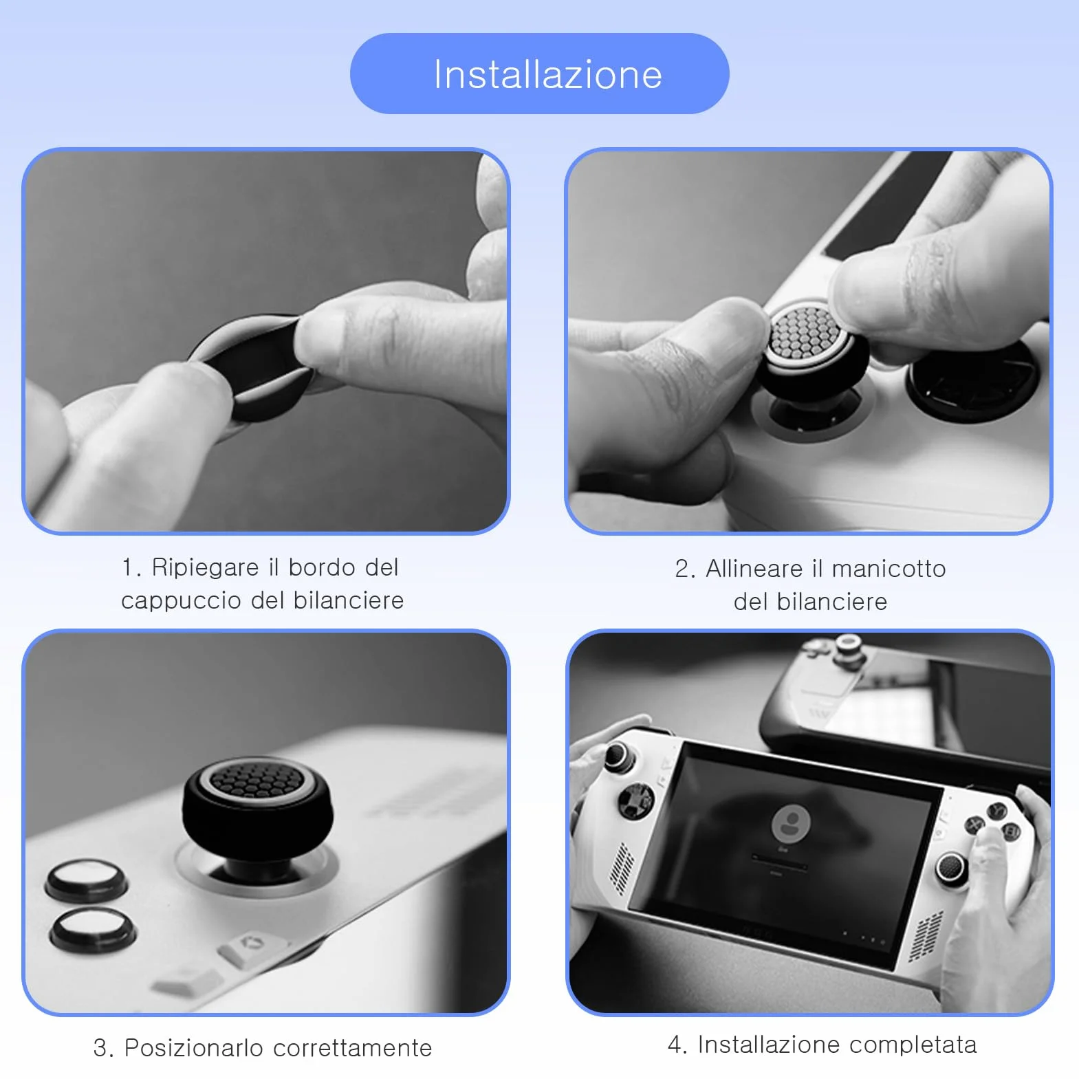 Dreamil Silikonowe nakładki na joysticka, 8 sztuk, antypoślizgowe nakładki na gamepad, wysokiej jakości materiał silikonowy, uchwyty na drążki kontrolera do PS5/PS4/PS3 (czarne/białe)