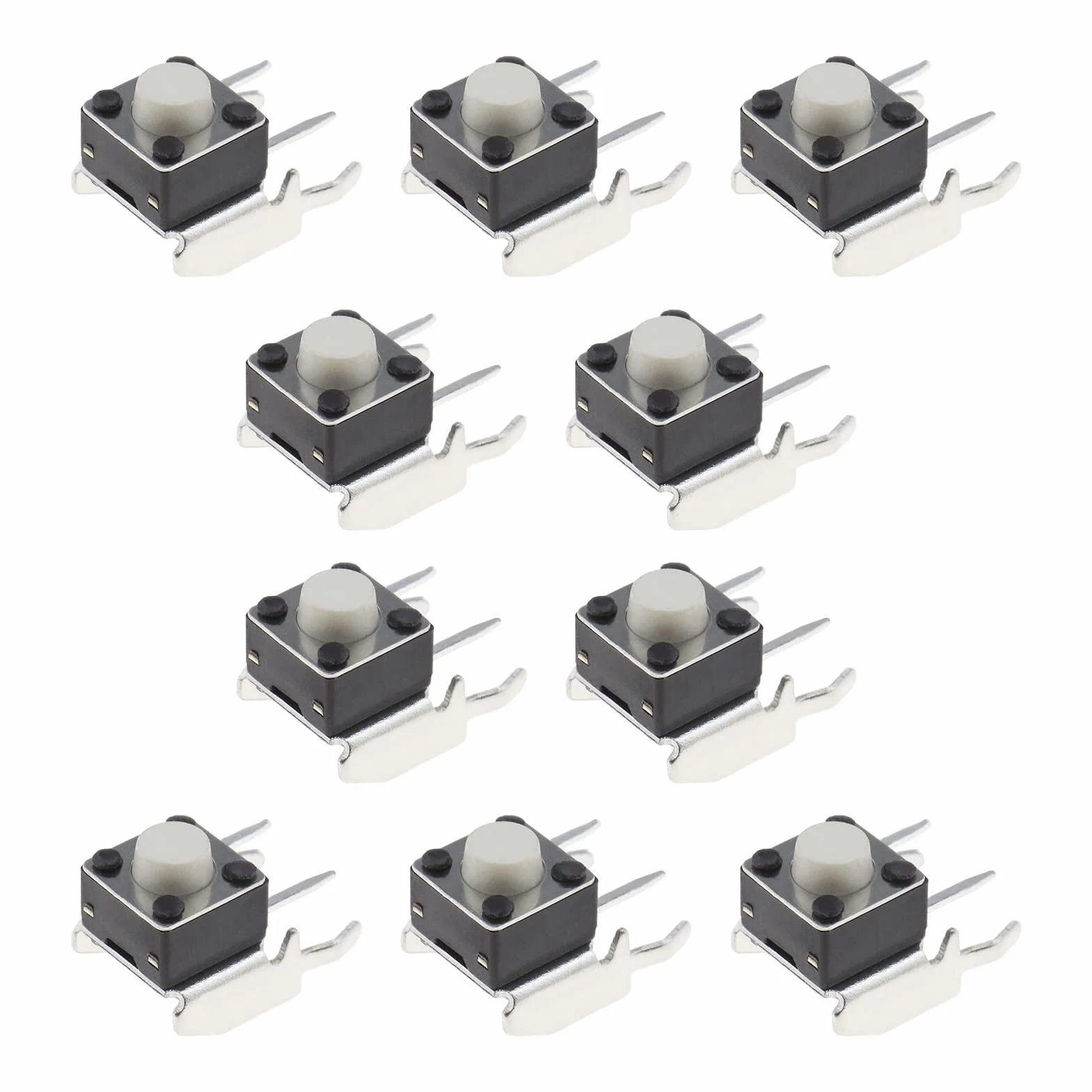 ECSiNG 10 szt. RB LB zderzak przełącznik przycisk zamiennik część naprawcza 6 x 6 x 5 mm kompatybilny z kontrolerem Microsoft Xbox One Xbox 360 czarny