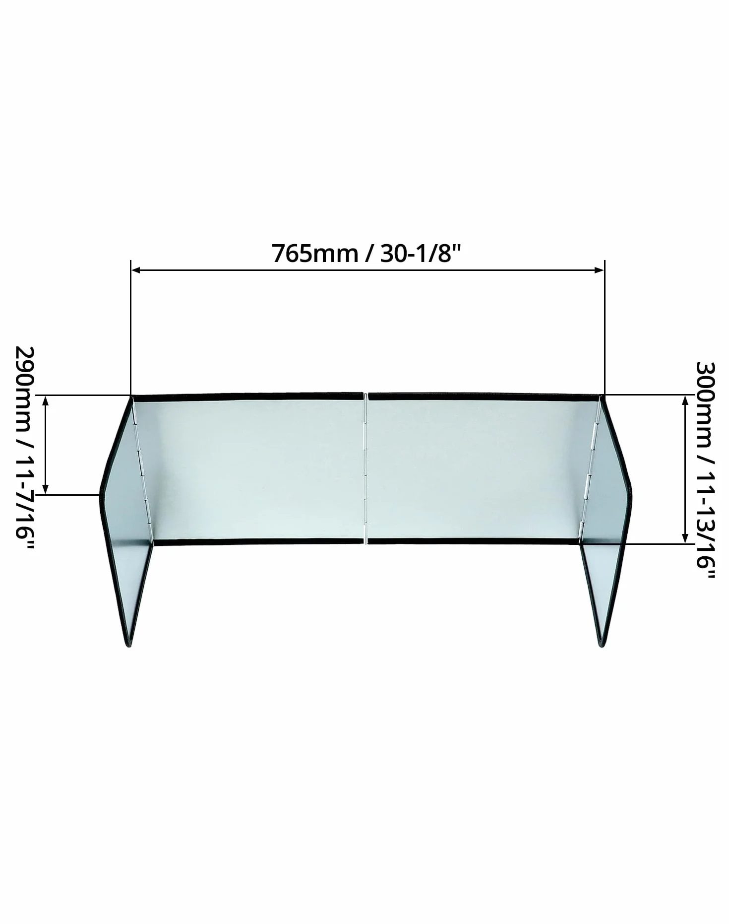 QWORK® Ochrona przed rozpryskiwaniem, kuchenna osłona przeciwbryzgowa, składana, 76 x 30 cm