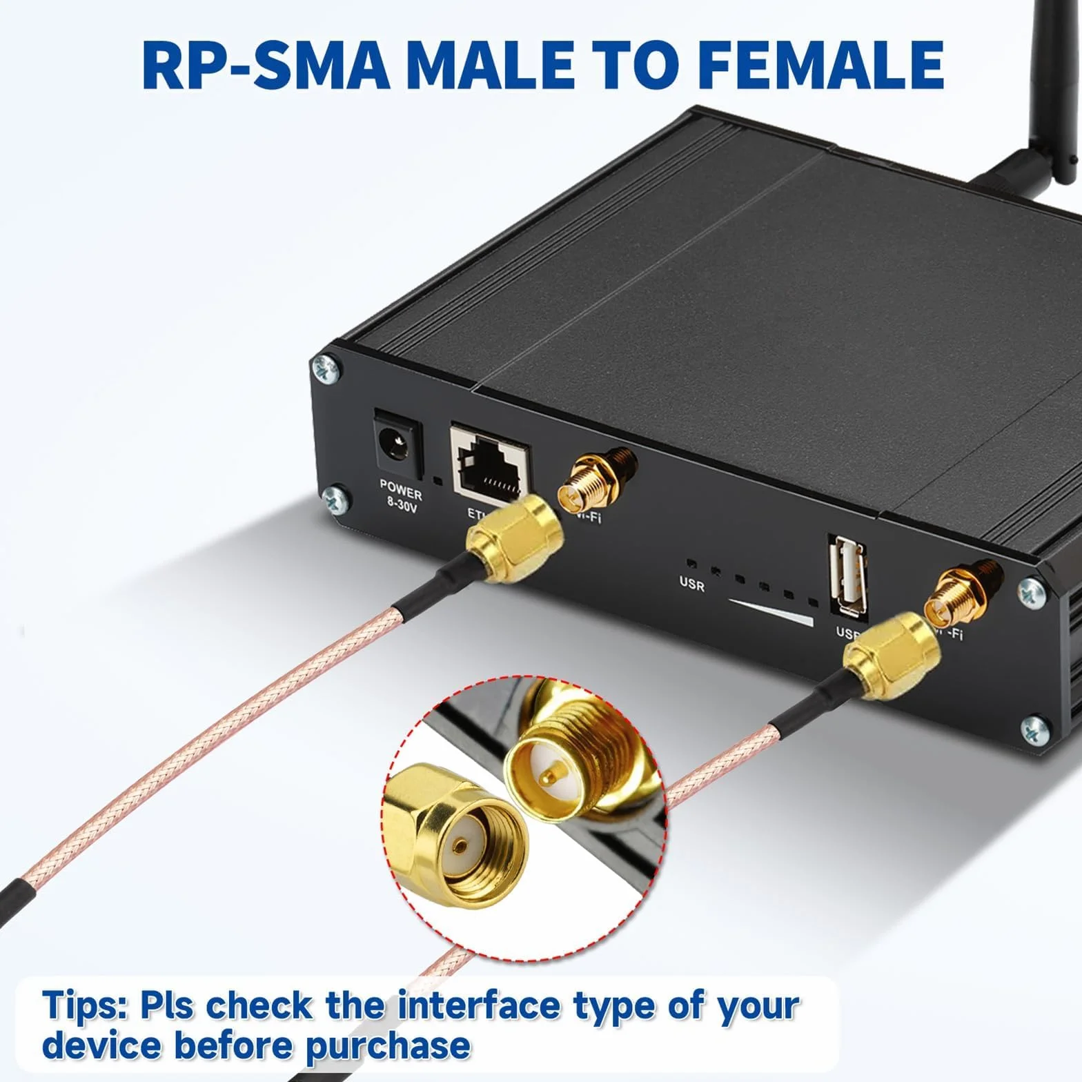 BINGFU RP-SMA wtyczka do gniazda RP-SMA kabel 30 cm RG316 przedłużacz anteny WiFi kabel koncentryczny (2 sztuki) do bezprzewodowych mini PCI Express PCIE kart sieciowych WiFi adapter WiFi router