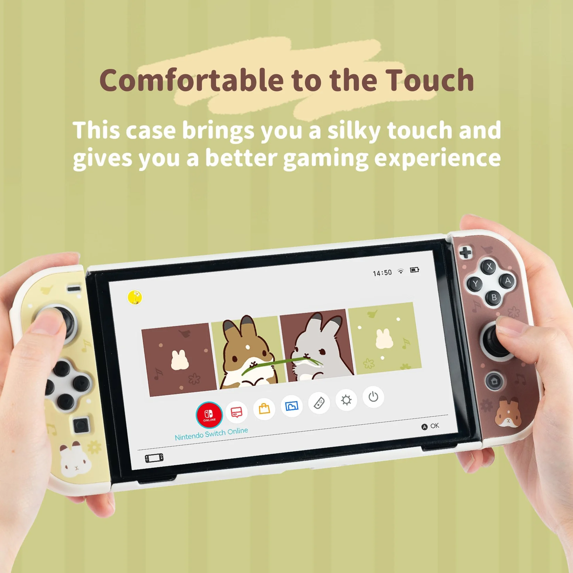 GeekShare Obudowa ochronna Slim Cover Case Kompatybilna z Switch OLED - Dockable Cover Hard PC Obudowa ochronna, Garden Season