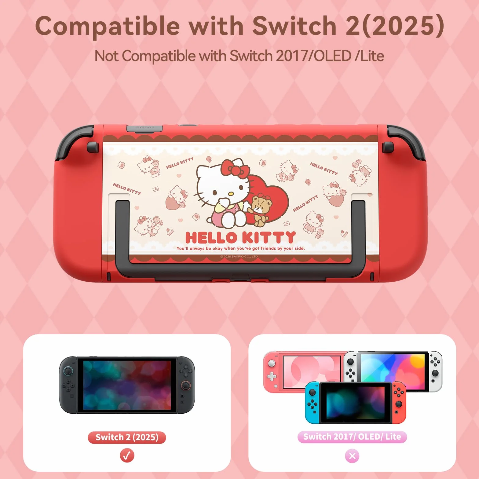 Kuitmor Etui dokowalne do Nintendo Switch 2 2025, smukła twarda obudowa ochronna PC kompatybilna z akcesoriami Switch 2 - HLK