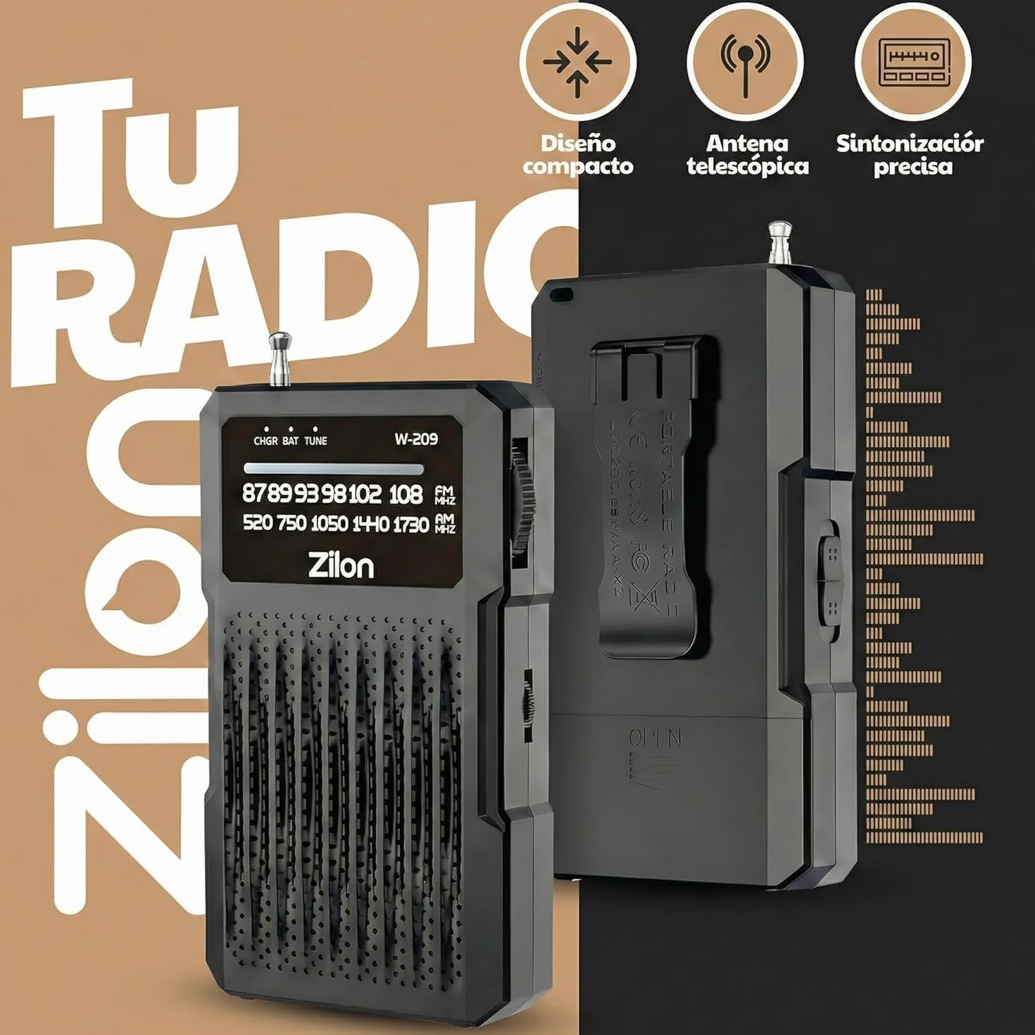Radio na baterie Przenośne małe analogowe FM Am Tranzystor Wejście słuchawkowe Zestaw Awaryjny Doskonały mały sygnał kieszonkowy Proste Użycie Seniorzy dla Easy Vision AA