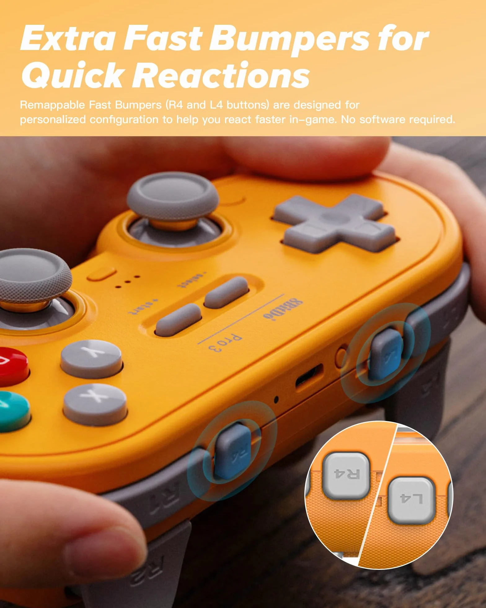 8Bitdo Pro 3 Kontroler Bluetooth TMR Joystickami Wymiennymi Przyciskami ABXY Stacją Ładującą do Switch Windows Apple SteamOS Android