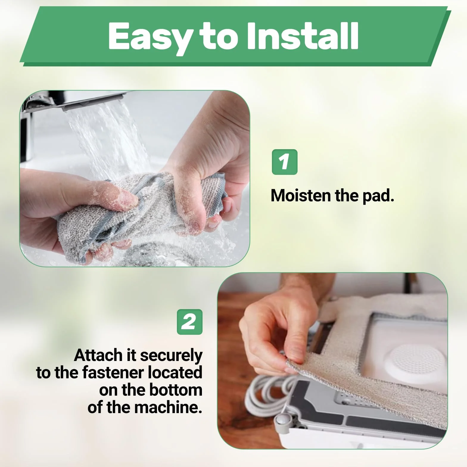 Ecovacs W1 W1 Pro W2 Pro zamienne ściereczki mikrofibrowe patyczki czyszczące