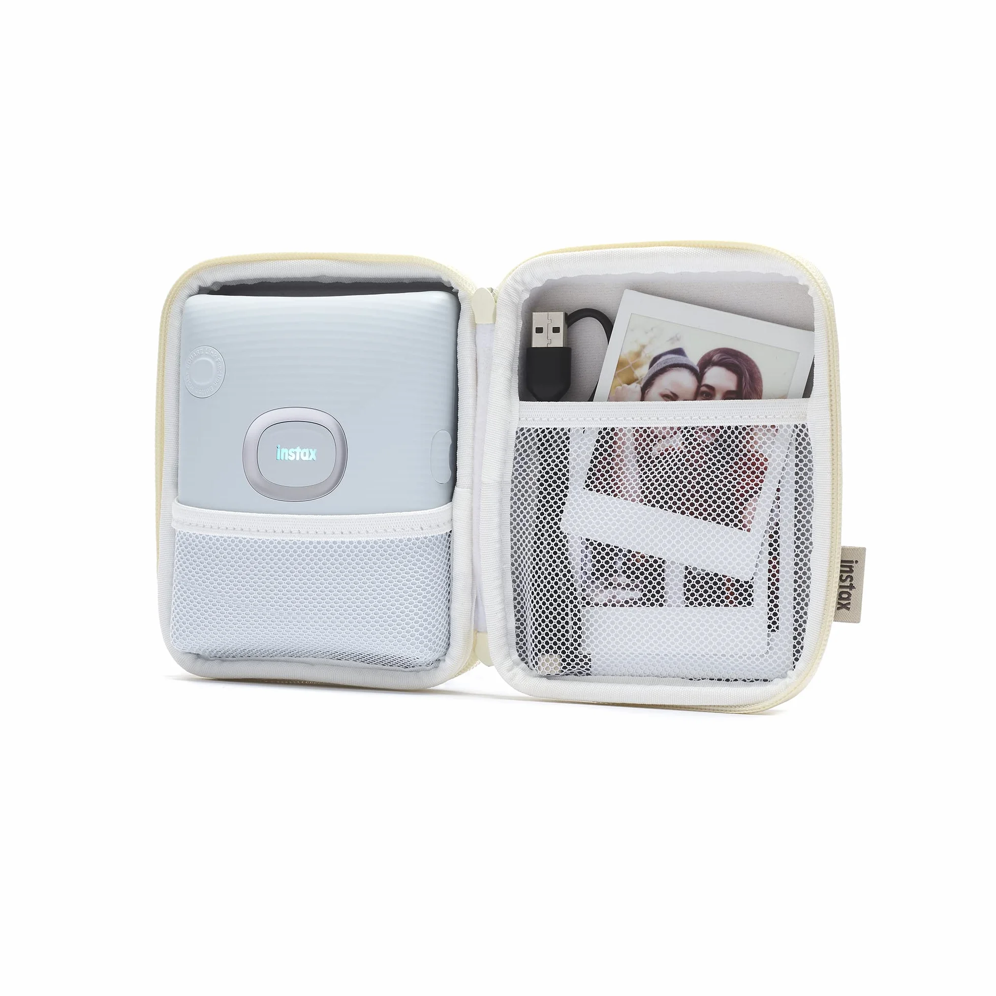 instax Etui na drukarkę do smartfona SQUARE Link, tkana kość słoniowa
