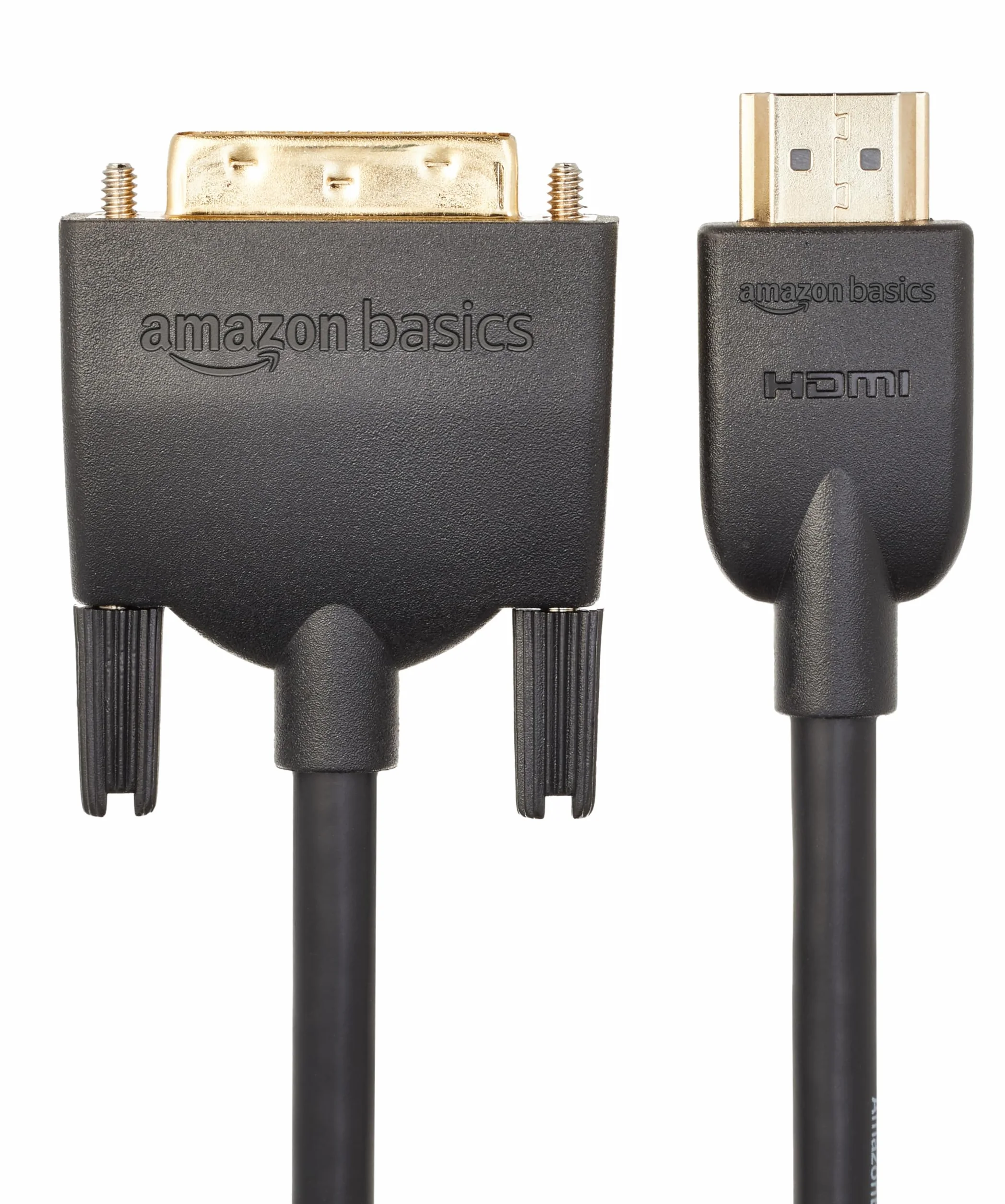 Amazon Basics Kabel adaptera HDMI A do DVI, 1,8 m, nie nadaje się do podłączenia do złączy SCART lub VGA, czarny