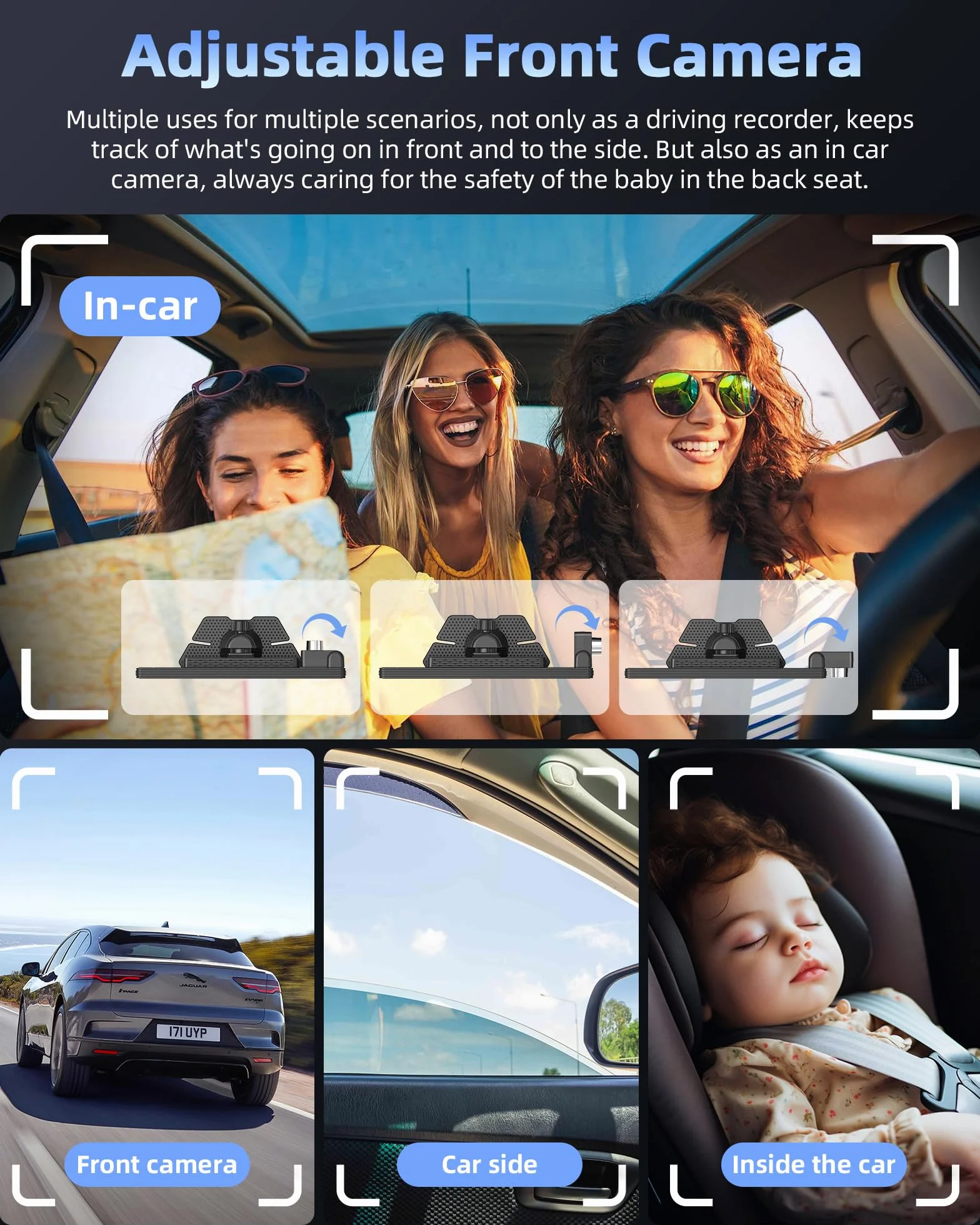 10,26-calowy wyświetlacz Apple Carplay Android Auto z regulowaną kamerą samochodową 2,5K Bezprzewodowy przedni tylny wyświetlacz Driveplay z kamerą cofania Radio samochodowe Carplay z Bluetooth 64G TF