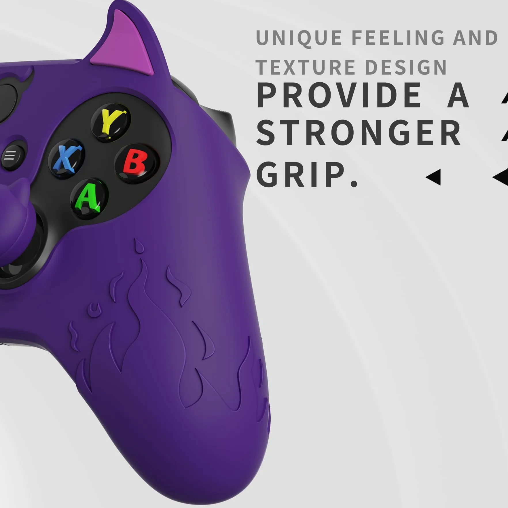 PlayVital Controller Ochronny Skóra do Xbox Series X/S Cute Demon Protective Case do Xbox Core Antypoślizgowa Silikonowa Osłona z Nakładkami Kciuki & Naklejka Pokrywy Baterii-Fioletowy