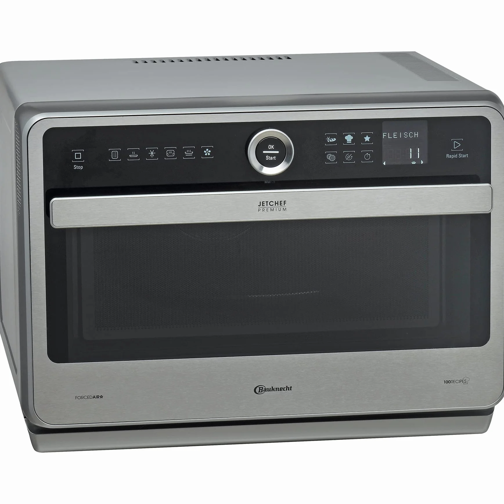 Bauknecht MW 179 IN wielofunkcyjna kuchenka mikrofalowa 5 w 1, 1000 W, 33 l, gorące powietrze 1500 W, grill kwarcowy 1200 W, DualCrisp