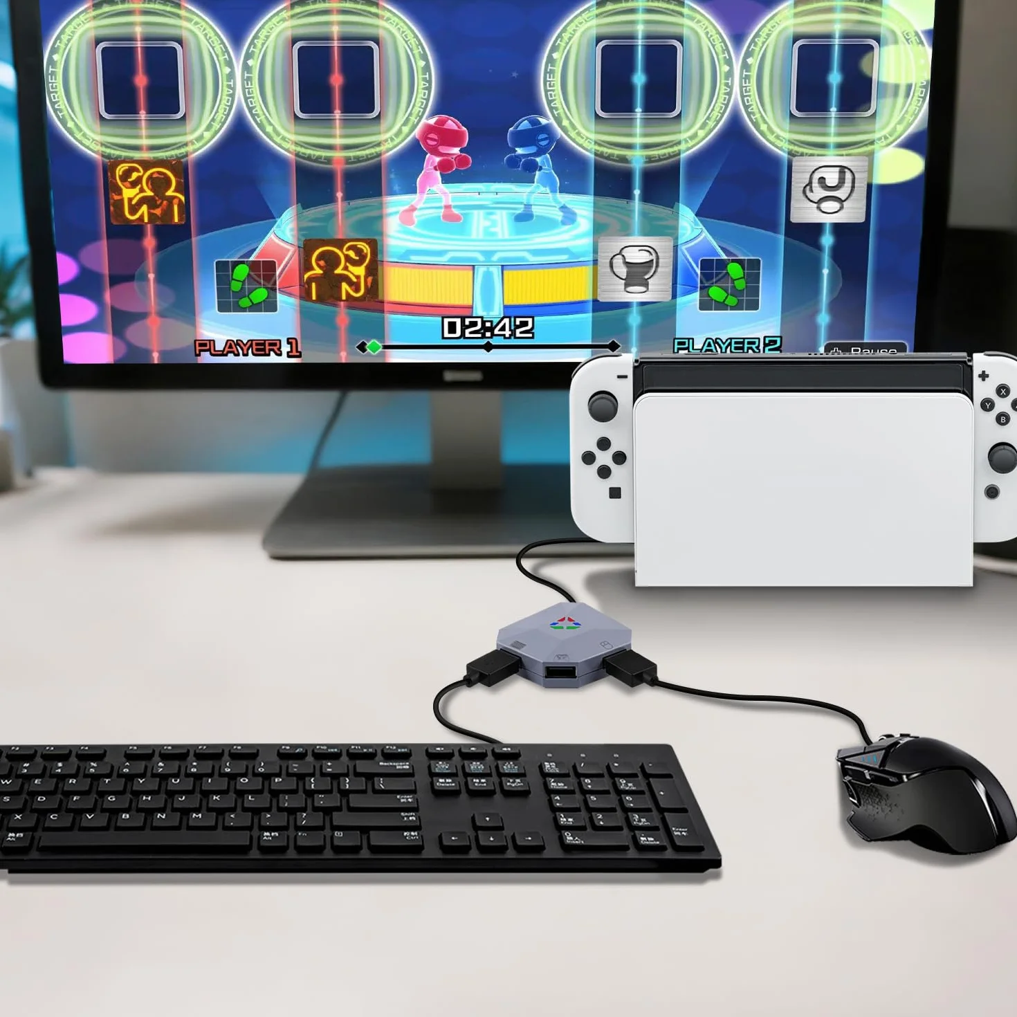 Wigearss Adapter myszka klawiatura konwerter do Nintendo Switch, PS4, PS3, Xbox Series X/S, Xbox One, Xbox One X/S