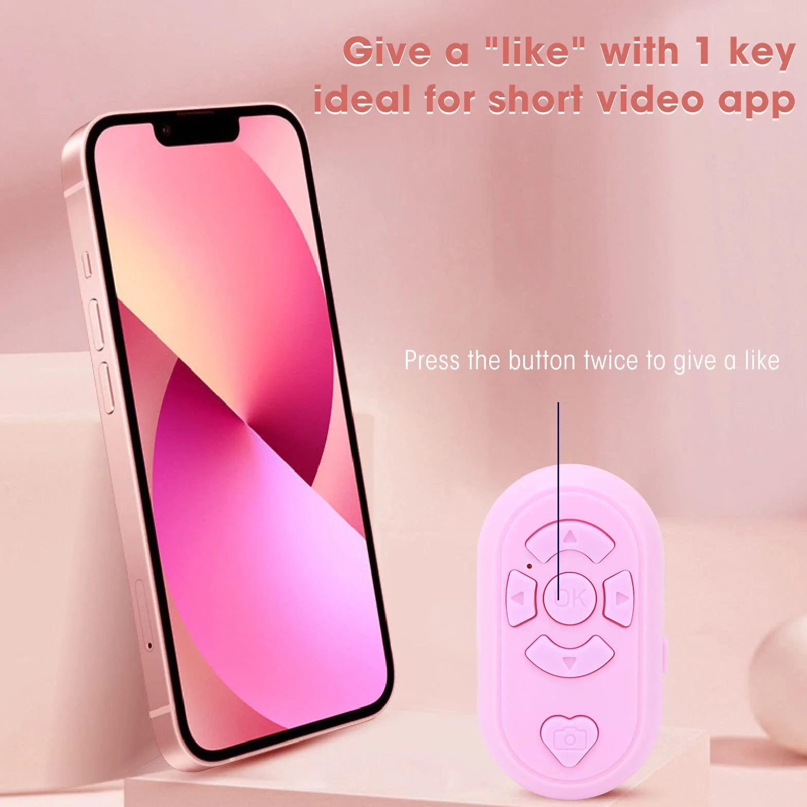 Zdalne Sterowanie Bezprzewodowe Bluetooth Tiktok, Pilot Przewijania Palca do Tabletów Telefonicznych, Przewijanie Przewijania Stron, Odczyt Wideo Migawka Aparatu Selfie Remote