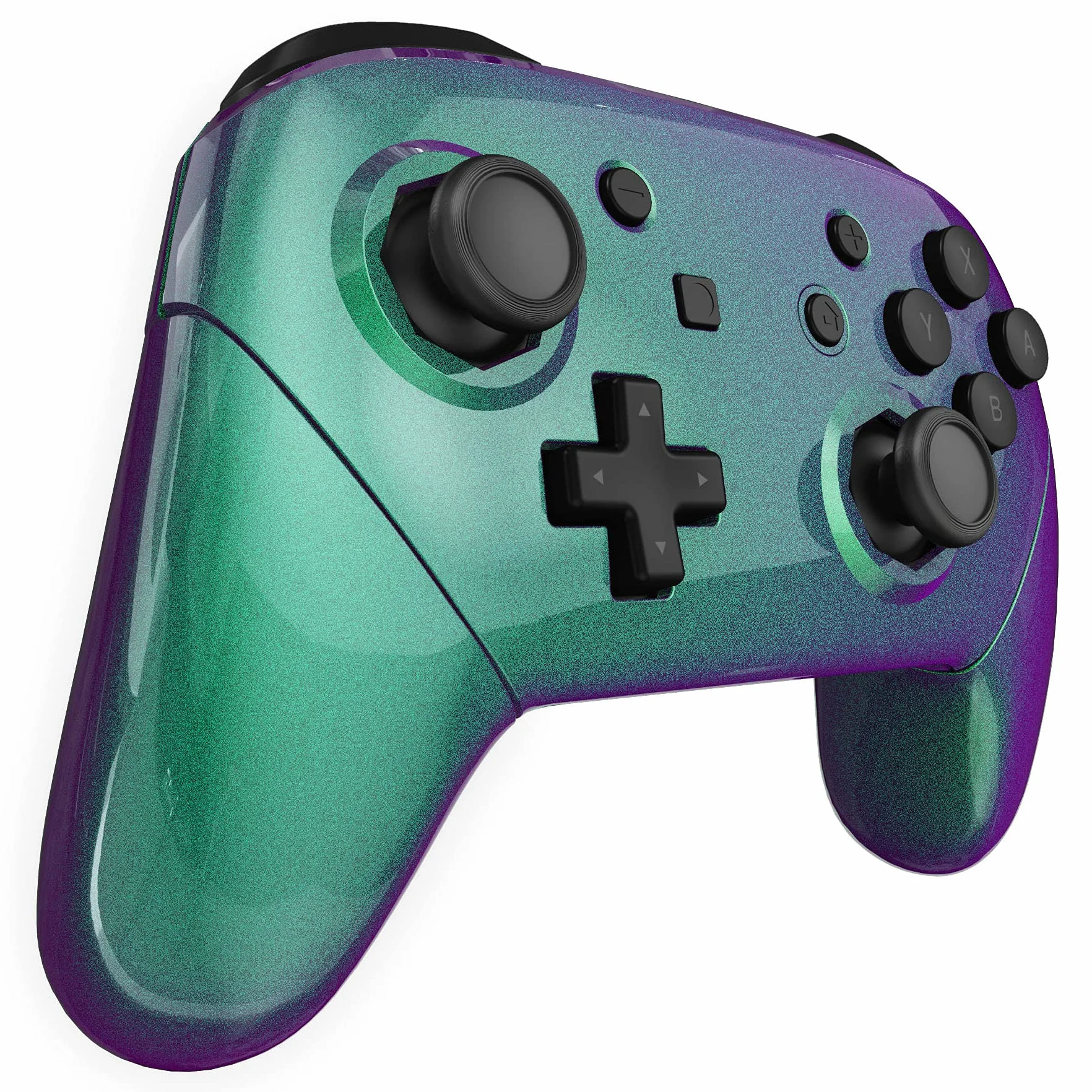 eXtremeRate Kameleon Zielony Fioletowy Faceplate Backplate Handles Cover dla Switch Pro Controller
