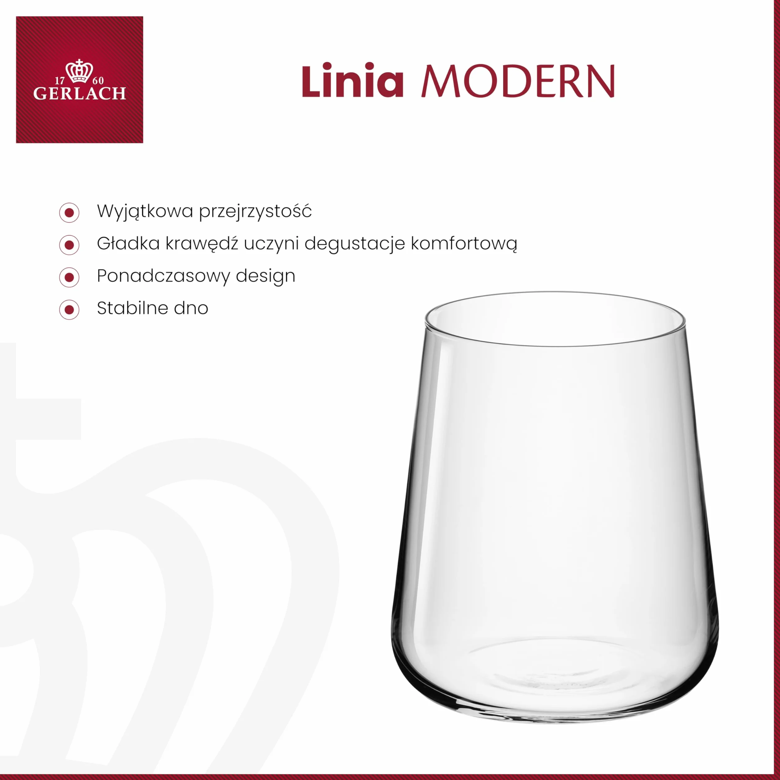 Gerlach 1760 Zestaw 6 Szklanek Modern 430 ml Przezroczyste
