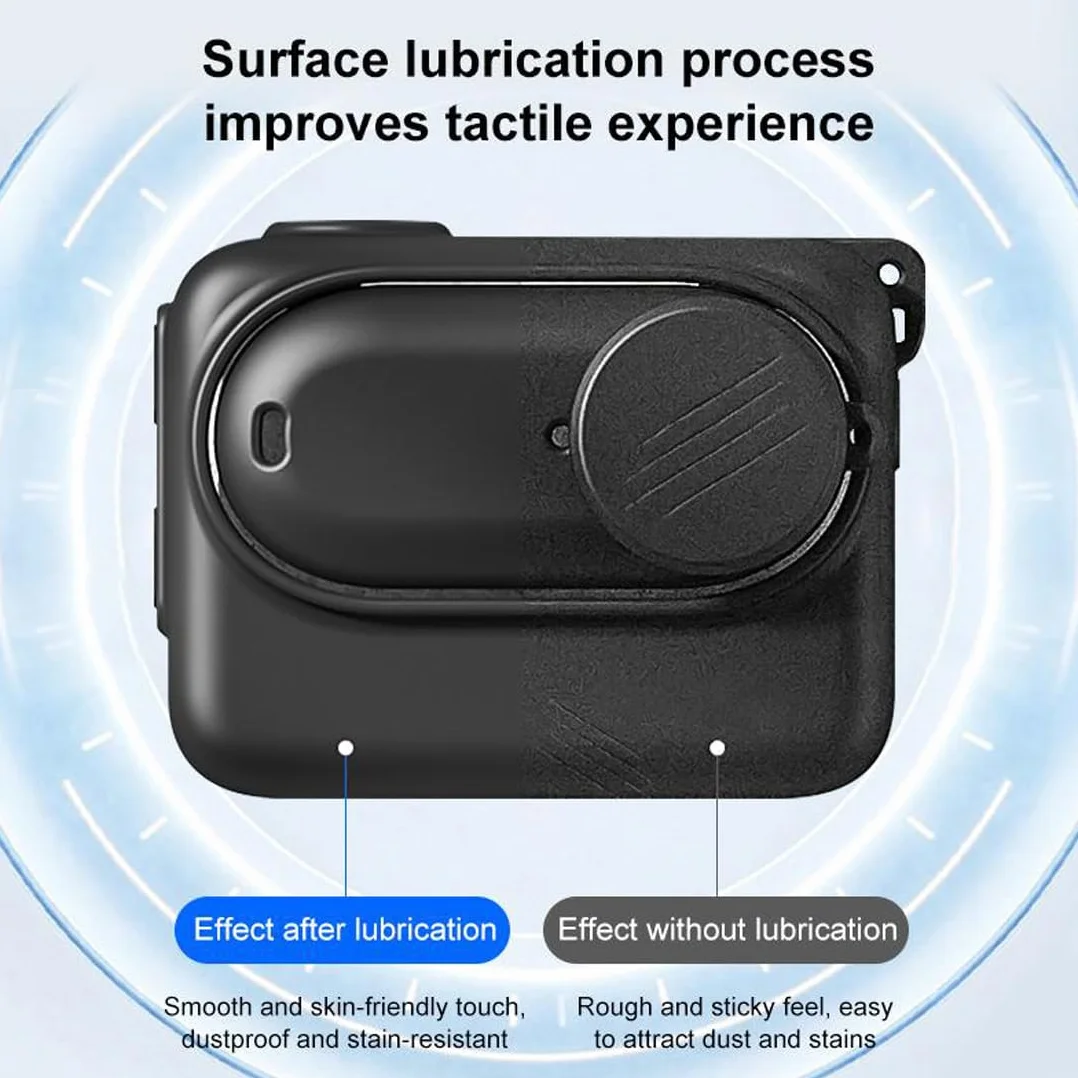 PULUZ Etui ochronne do Insta360 GO 3S pudełko do ładowania aparatu, silikonowa osłona z osłoną obiektywu i paskiem, akcesoria do kamer akcji Insta 360 GO 3S