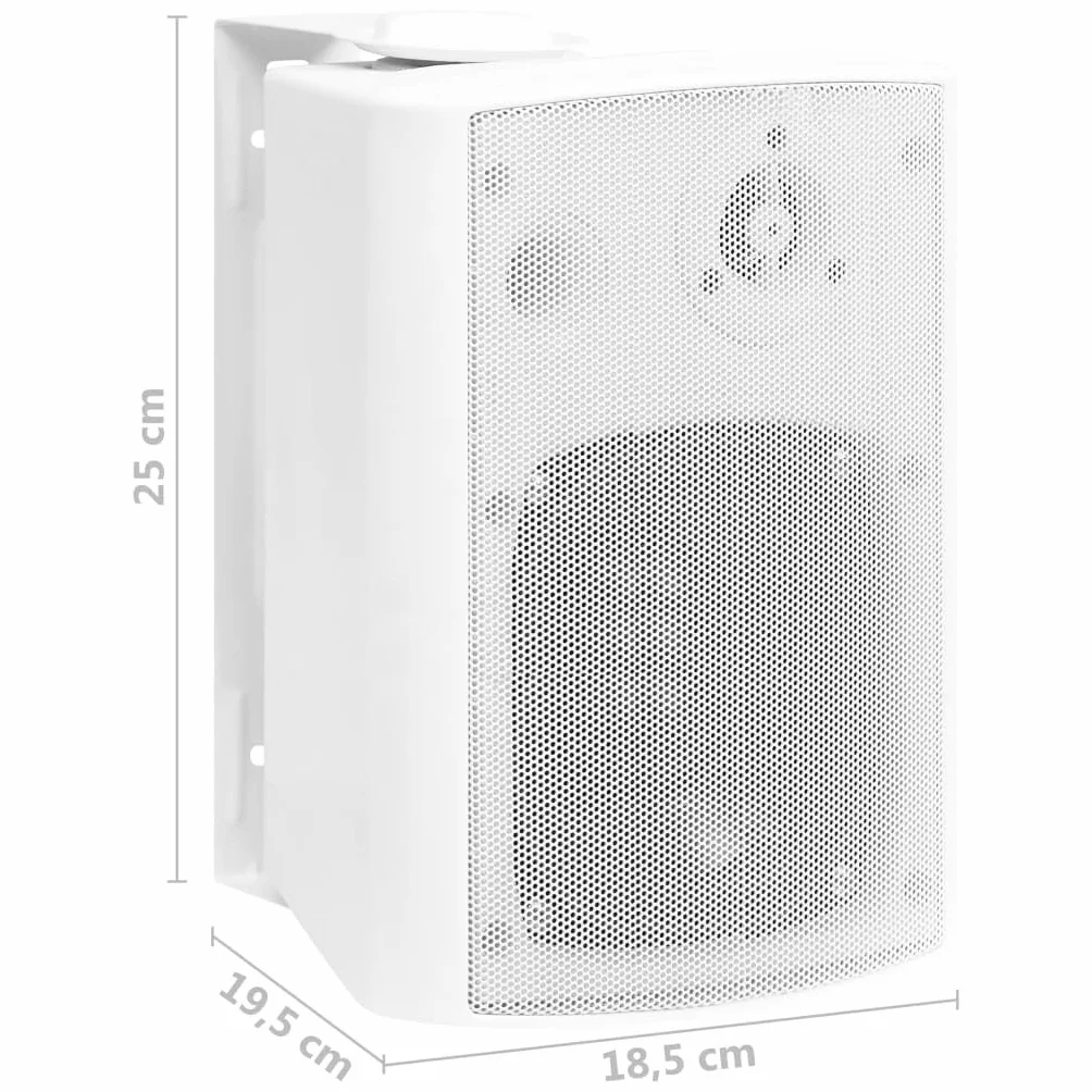 vidaXL Głośniki stereo do montażu na ścianie, 2 szt., białe, 100 W