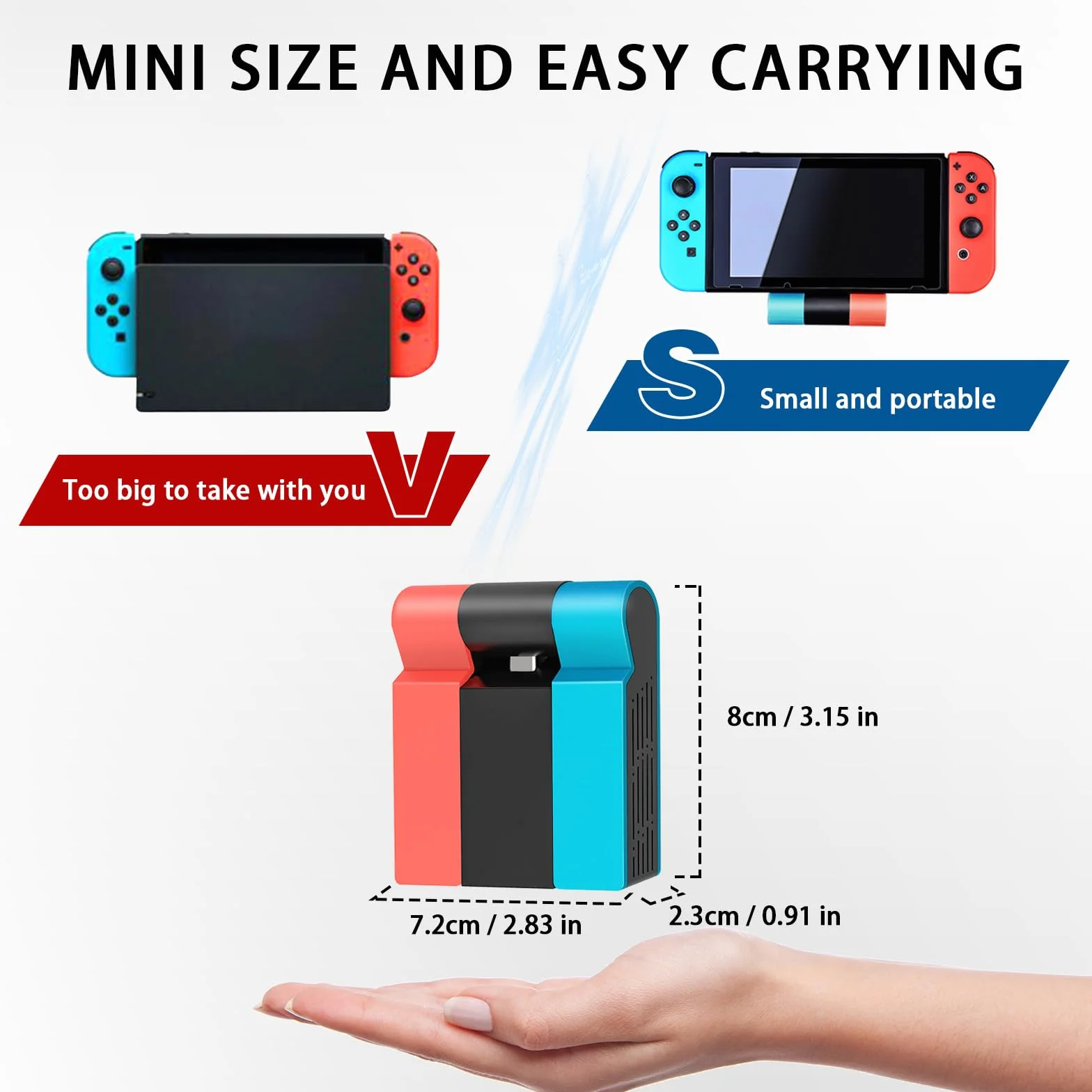 Tendak Dock TV Switch składana stacja dokująca do Nintendo Switch OLED USB 3.0 HDMI