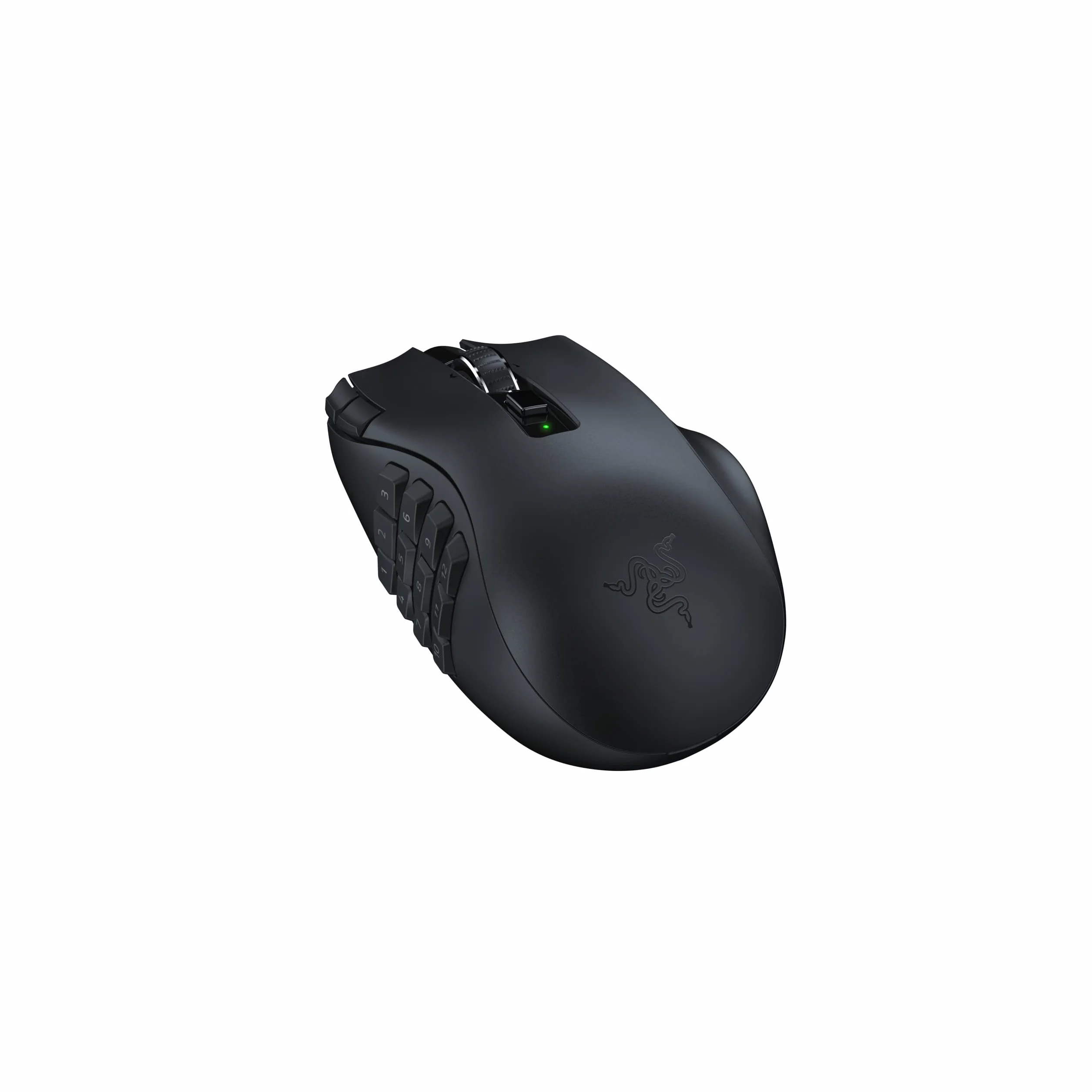 Razer Naga V2 HyperSpeed - ergonomiczna, bezprzewodowa mysz do gier MMO (z 19 programowalnymi przyciskami, bezprzewodowa technologia HyperSpeed 2,4 GHz, do 250 godzin, czujnik optyczny 30K) Czarna