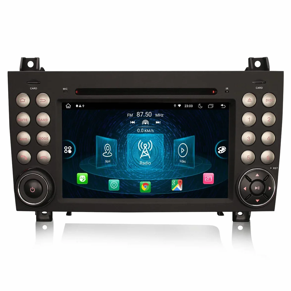 8 rdzeniowych radia samochodowego 7" Android 14 dla Mercedes-Benz SLK klasy R171 SLK200 SLK280 obsługuje GPS Navi Carplay Android, Auto DSP Bluetooth A2DP DVB-T/T2 WiFi 4G Dab+