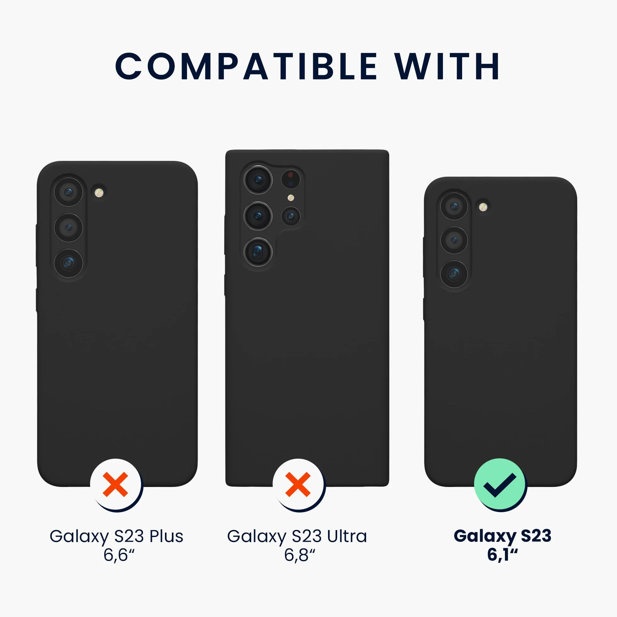 kwmobile Etui kompatybilne z etui Samsung Galaxy S23 - Etui TPU i silikon odporny na wstrząsy - Możliwość ładowania bezprzewodowego - Czarny matowy