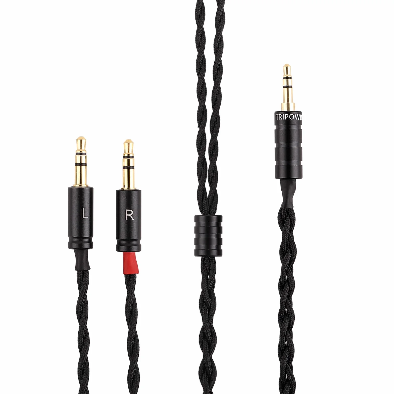 Linsoul Tripowin Nova Kabel do słuchawek do monitora, przewód do słuchawek nausznych, 4-żyłowy, srebrna folia/hybrydowy kabel OCC, 2 m, podwójny kabel 3,5 mm do 4,4 mm/3,5/XLR, dla audiofilów (3,5 mm