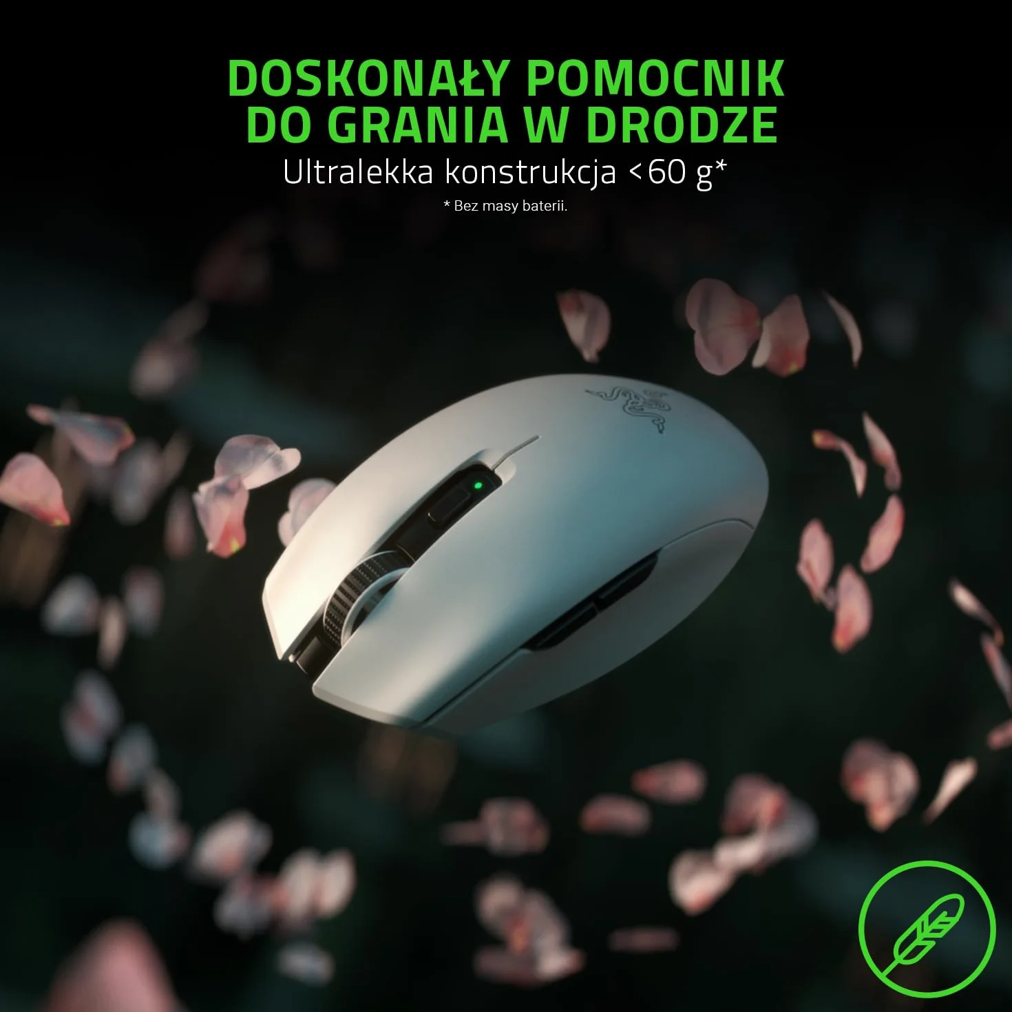 Razer Orochi V2 Mercury - Bezprzewodowa mysz dla graczy mobilnych z baterią o nawet 950-godzinnym działaniu (Ultralekka konstrukcja, 2 tryby bezprzewodowe) Biały