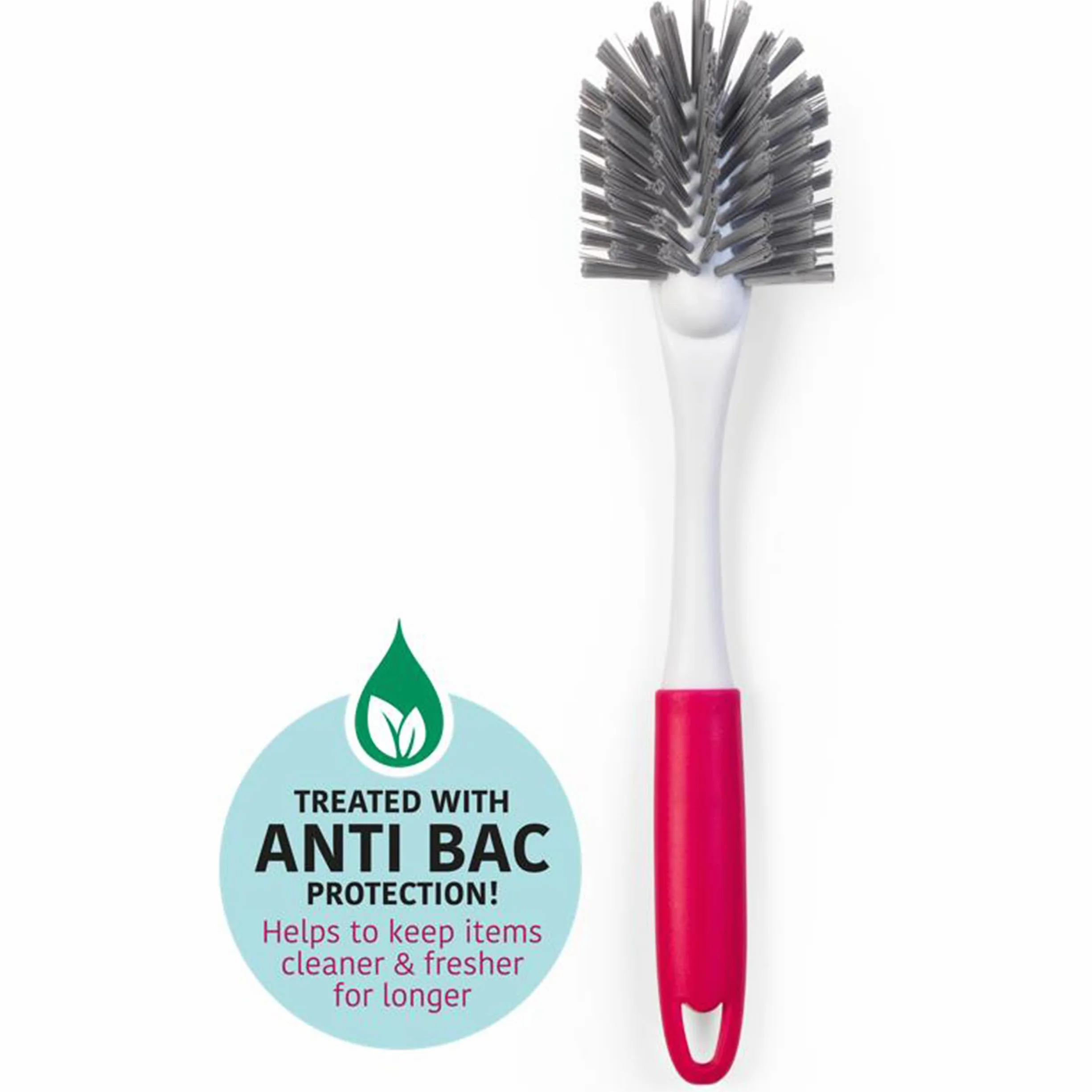 Kleeneze Antibac Dish Brush with Scraper Kitchen Pot and Pan Cleaning Scrubber Brush