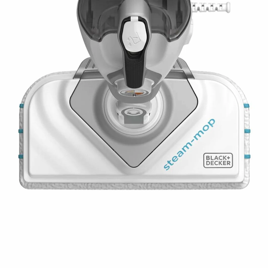 Black+Decker BHSM1615DSG-QS wielofunkcyjny miotła parowa z odłączanym ciałem, głowica delta i rękawica Steamitt, 15 akcesoriów, zbiornik na wodę 500 ml, 1600 W