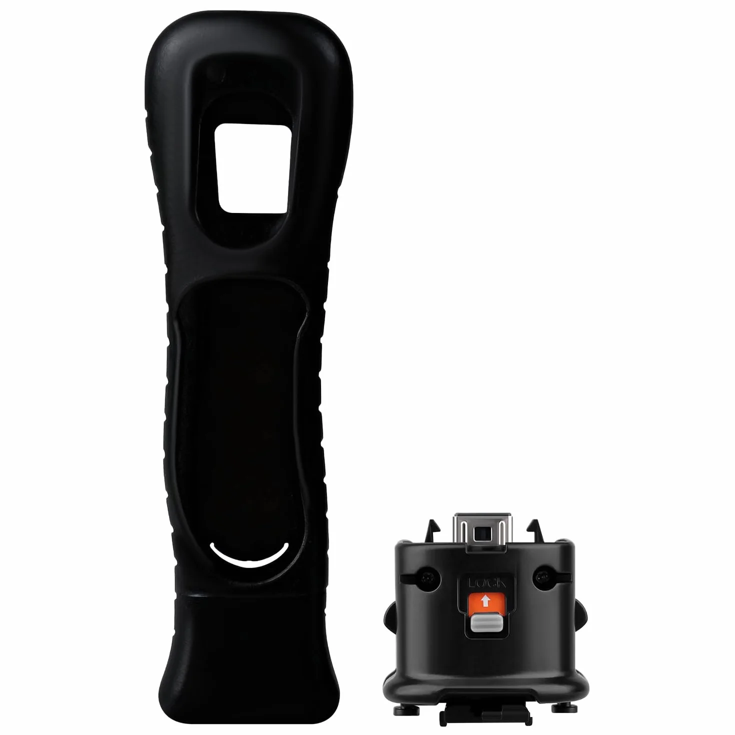 OSTENT Motionplus Motion Plus + silikonowe etui kompatybilne z Nintendo Wii pilot do gier, kolor czarny