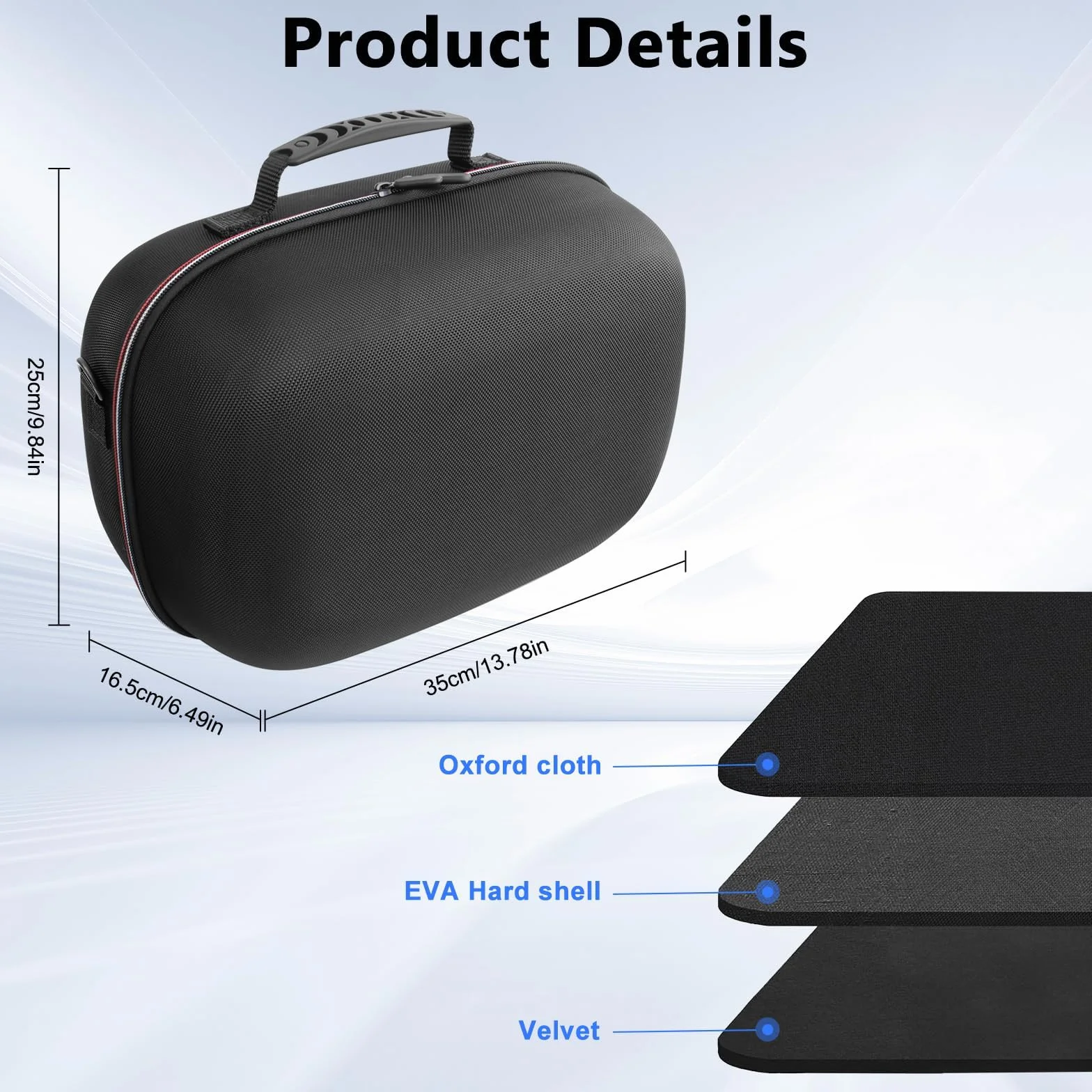 ARVOK Etui do Meta Quest 3S/3/2/Oculus Quest 3/2/Pro/Pico 4, etui do Kiwi Design/BOBOVR Pasek na głowę baterii i inne akcesoria, EVA twarda obudowa VR etui ochronne przechowywanie podróżne