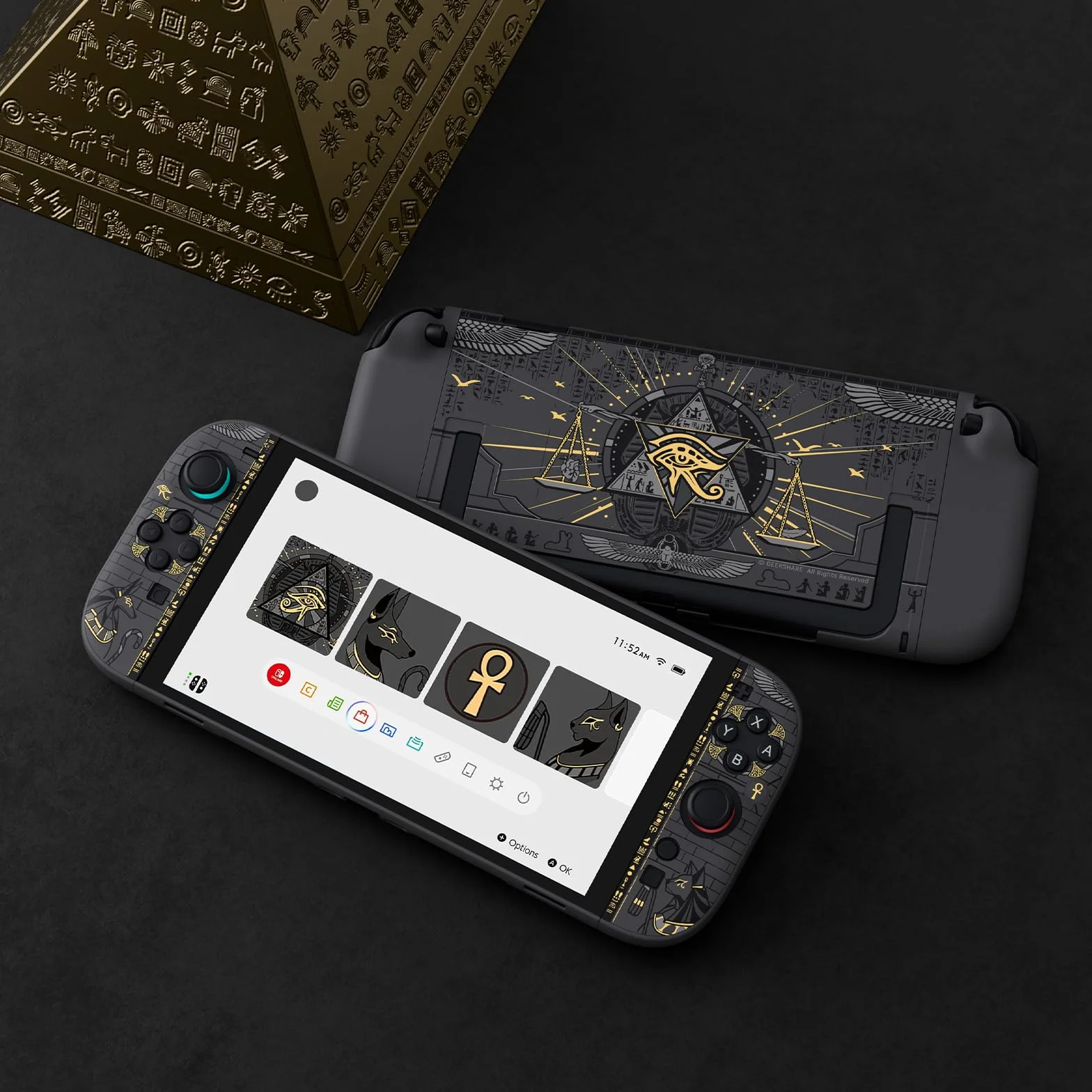 GeekShare Etui ochronne kompatybilne z Switch 2, twarda, wąska, dokująca obudowa z PC przeznaczona na konsolę do gier Switch 2 i kontrolery JC Handle - Mystic Kingdom