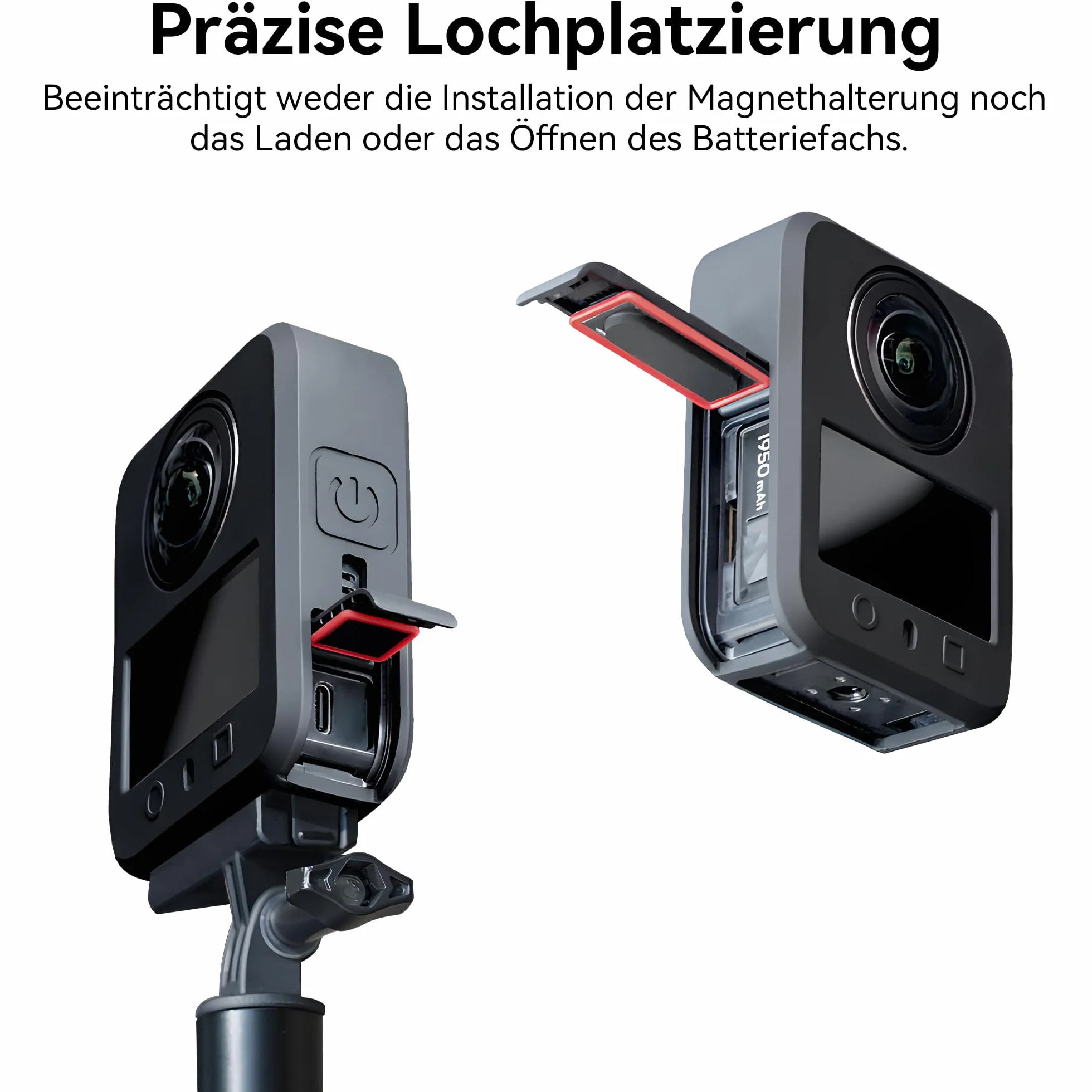 Osmo 360 Silikonowe Etui - Ochronne Etui na Obiektyw Aparatu Odporne na Zarysowania i Wstrząsy do DJI Osmo 360 Akcesoriów do Aparatu (Czarne)
