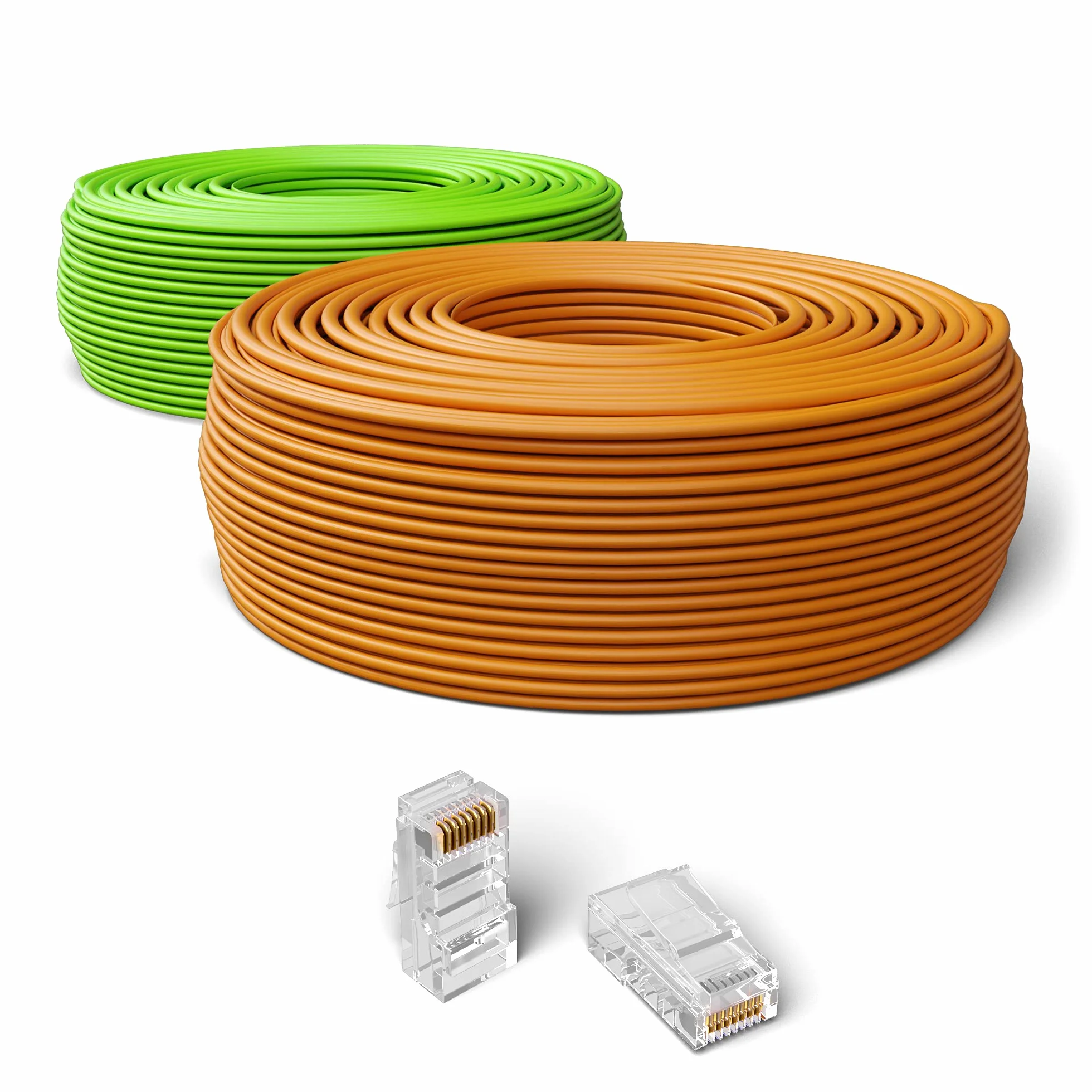 Mr Tronic Cat6 złącza RJ45 | 100 złącze Rj45 – łatwa do zaciskania wtyczka modułowa do kabla internetowego, kabel szerokopasmowy | 8P8C Rj45 wtyczka Ethernet (100 sztuk, CAT6 UTP)