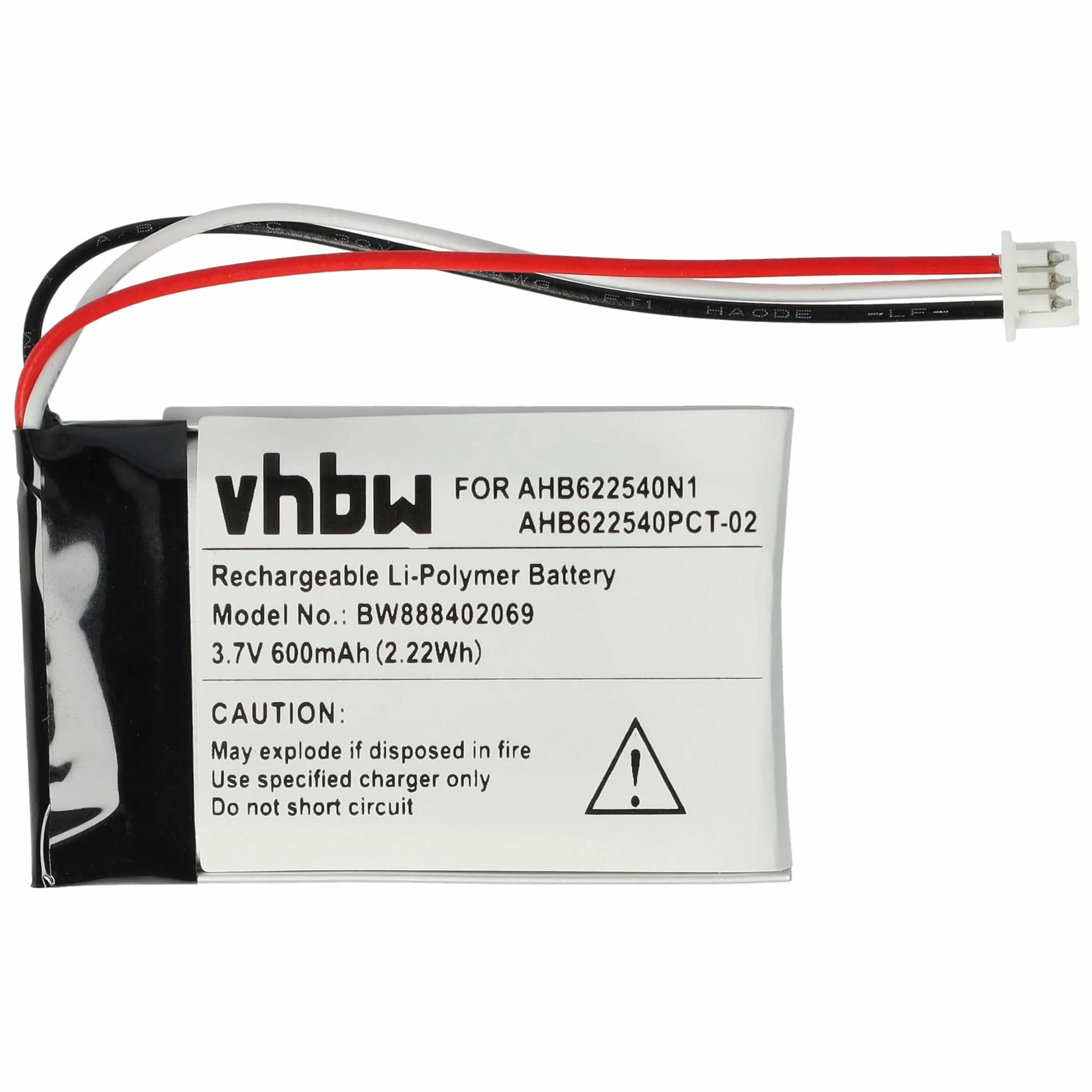 vhbw Akumulator kompatybilny z Sennheiser HD 4.40 BT, HD 4.50 BTNC Wireless Headset Headset Headset (600 mAh, 3,7 V, Li-Polymer)