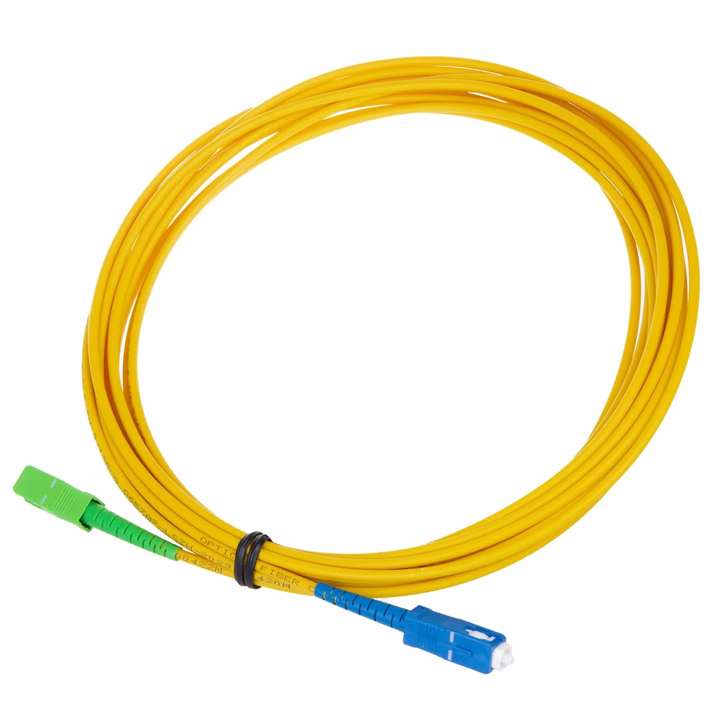 Maclean MCTV kabel światłowodowy SC/APC na SC/UPC SM 9/125 LSZH Simplex Singlemode kabel krosowy kabel optyczny światłowodowy kabel krosowy typu G.657.A2 (3 m)