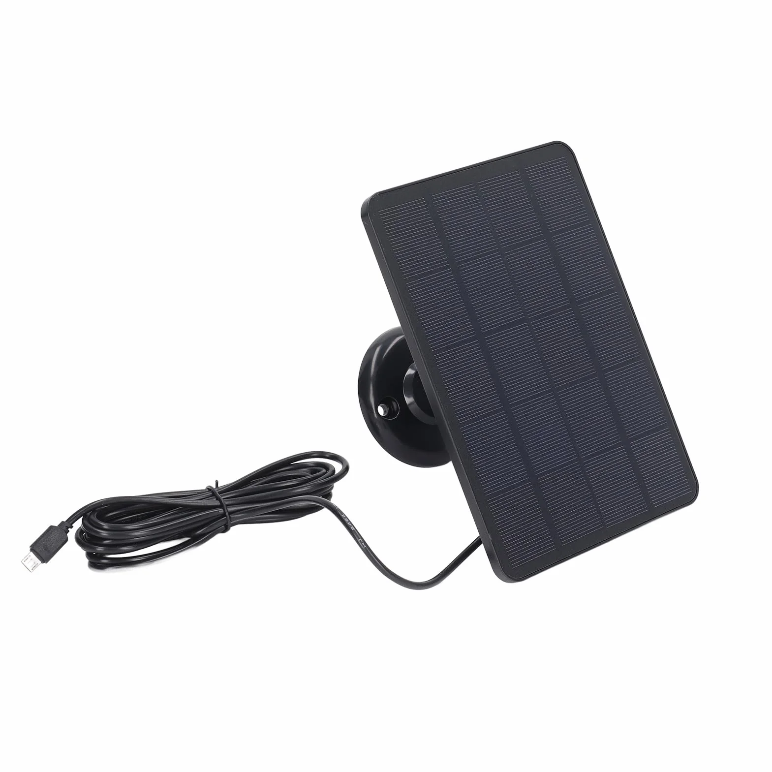 Panel Słoneczny Wodoodporna ładowarka 10 W Micro USB Ładowanie Kamery Panel Słoneczny z Regulowanym Montażem 360 ° (Czarny)