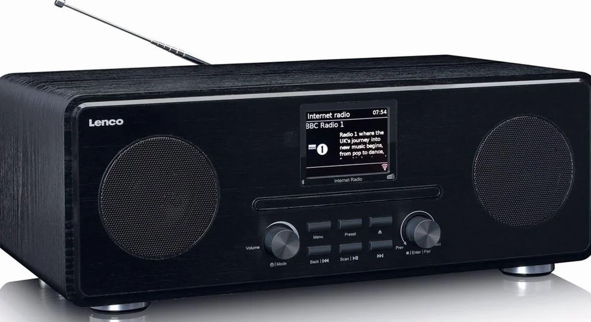 Lenco A004141 Radio Internetowe Bluetooth i WiFi, Czarny, 1 Sztuka