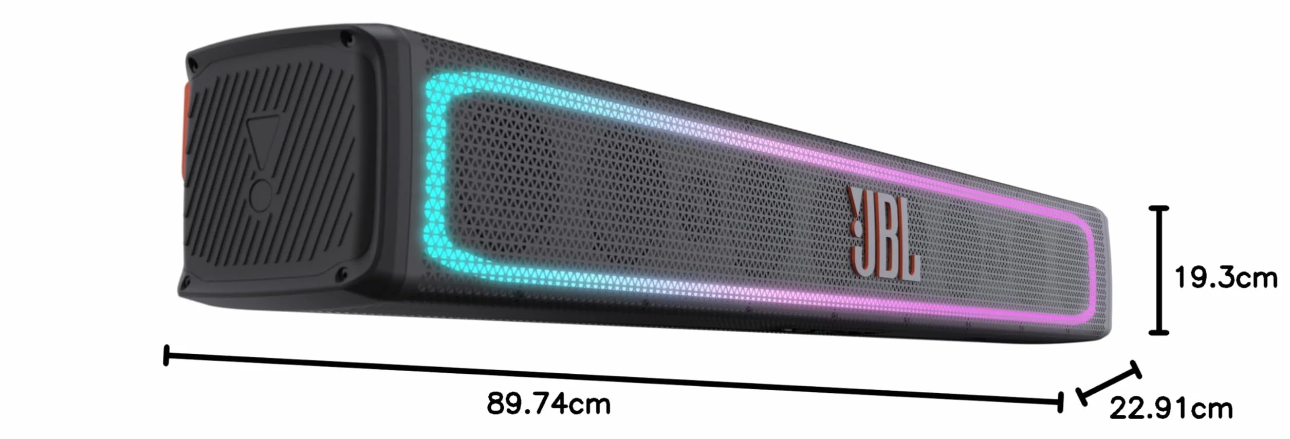 JBL RallyBar XL 35" uniwersalny soundbar Bluetooth do pojazdów i łodzi, z 14 głośnikami, wodoszczelny, wzmacniacz 300 W, oświetlenie LED, Pro Sound i innowacyjny uchwyt