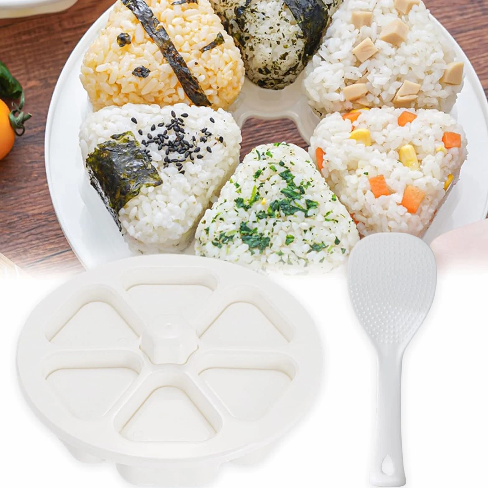 DabbOo Foremka trójkątna duża Onigiri 6 w 1 do pieczenia