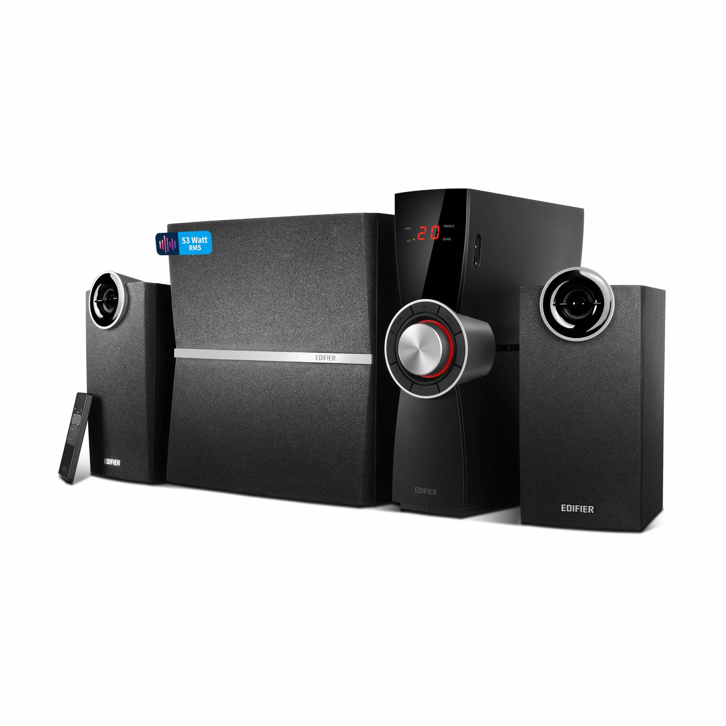 Edifier C2XD System Głośników, Czarny, 53 W