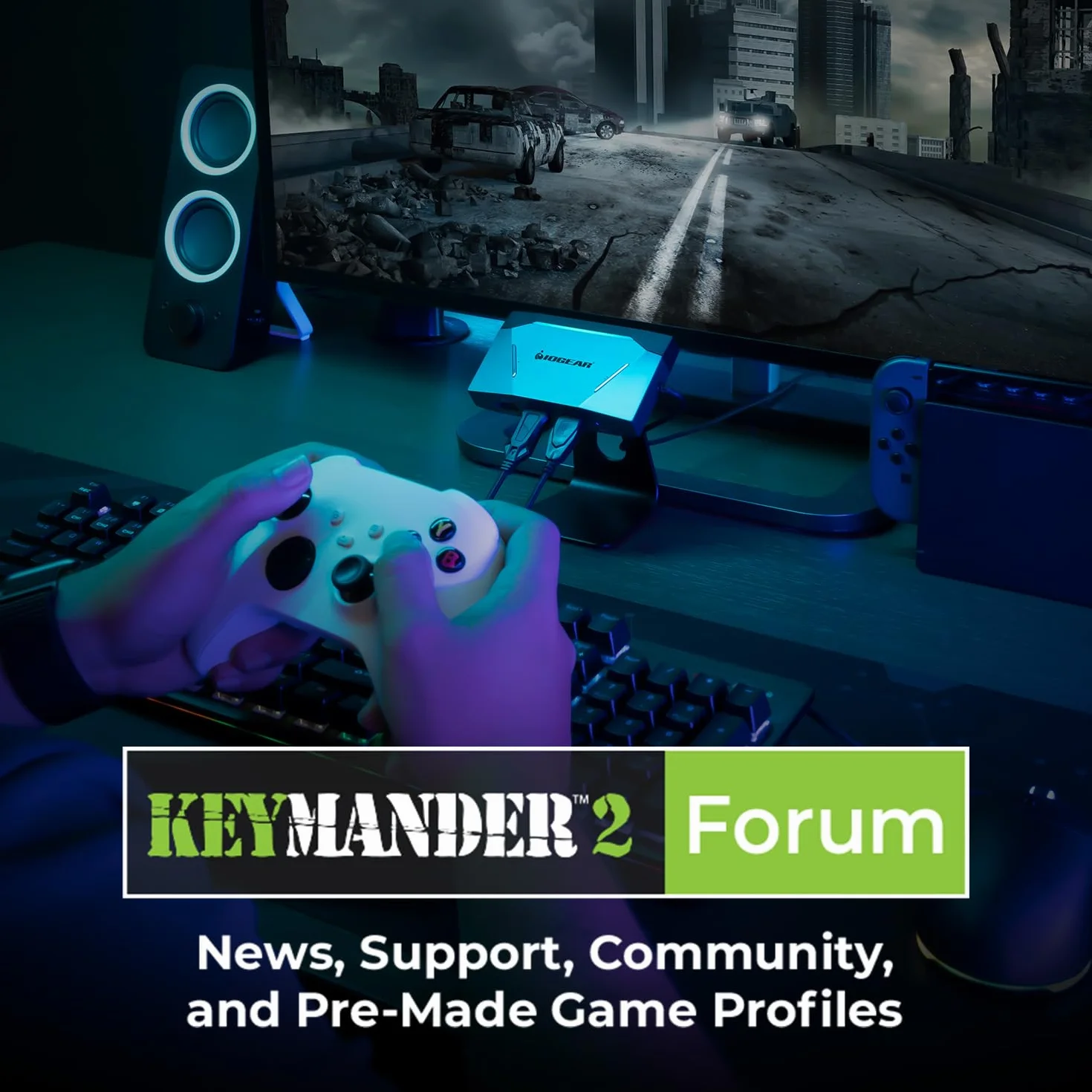 IOGEAR KeyMander 2 Adapter Klawiatury i Myszy do Xbox One, PS5, PS4, Nintendo Switch