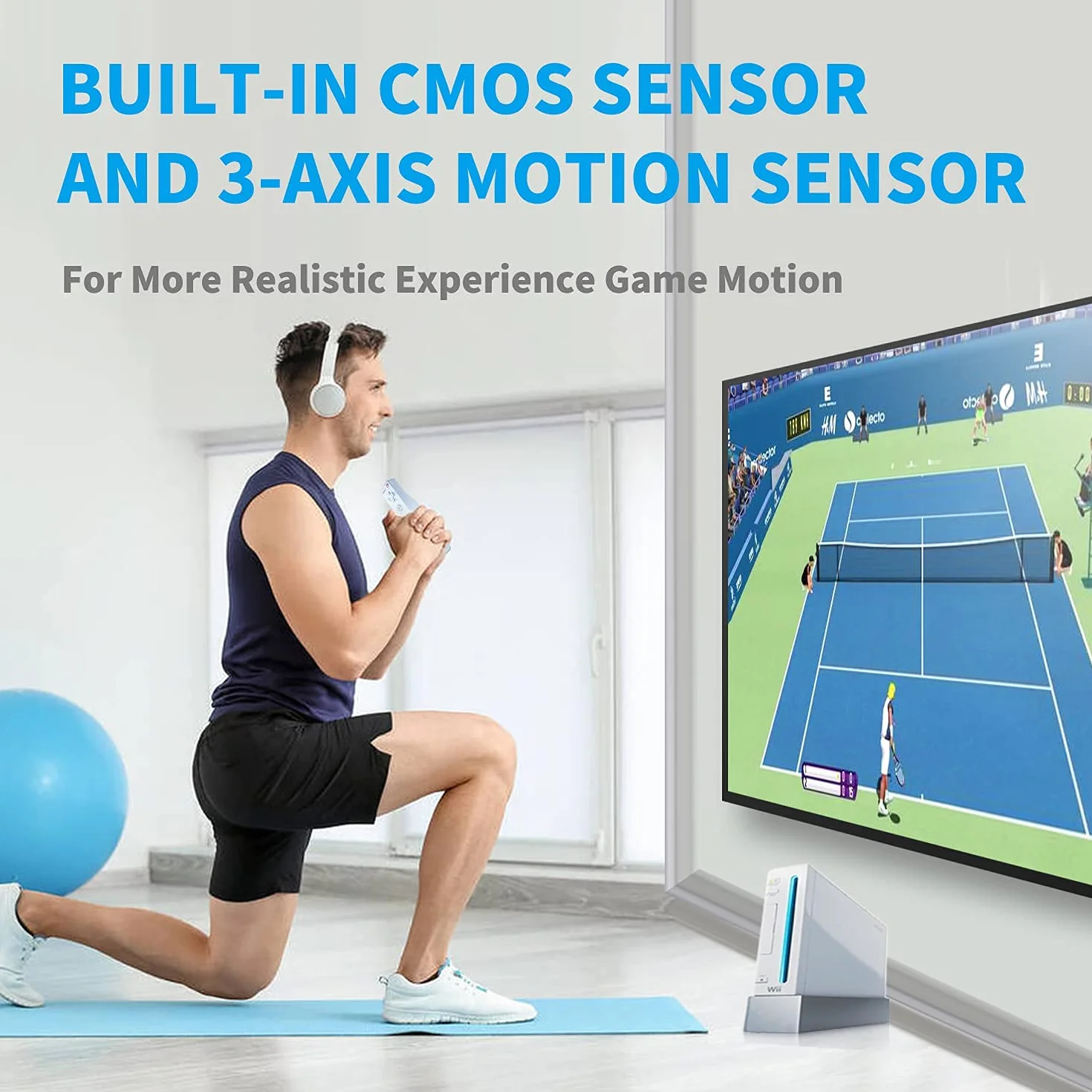 TechKen Zestaw 2 szt. Wii Remote Plus z Motion Plus i Nunchuck - Kontroler Zamiennik do Wii/WiiU