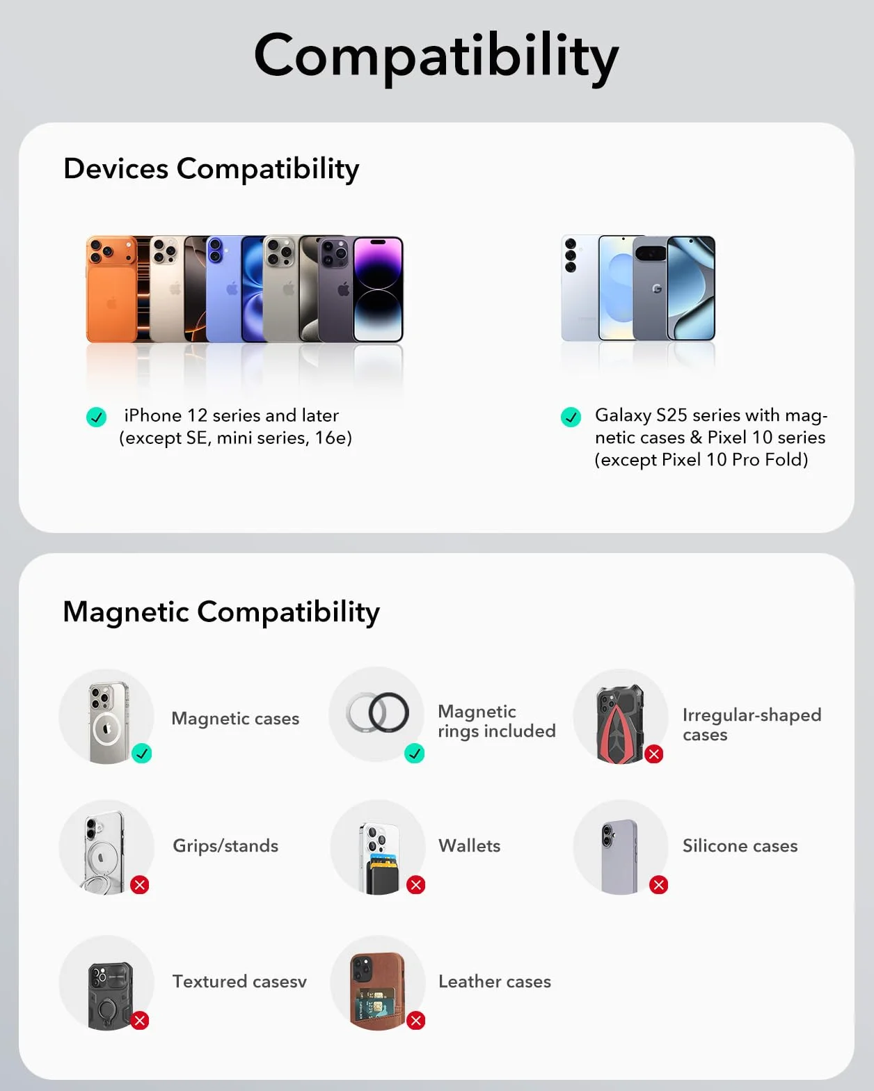 ESR HaloLock magnetyczny uchwyt samochodowy na telefon komórkowy, kompatybilny z MagSafe, kompatybilny z iPhone 14/14 Pro/14 Pro Max/14 Plus i iPhone 13/12, nie obsługuje ładowania, czarny
