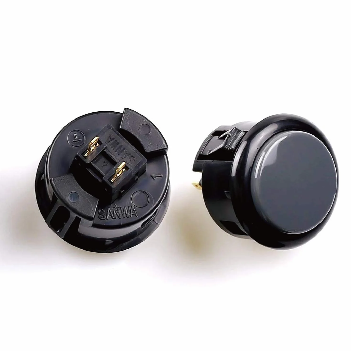 Sintron Sanwa 8 szt. OBSF-30 oryginalny przycisk 30 mm - do gier wideo Arcade Jamma i Arcade Joystick konsoli do gier (szary) S@NWA