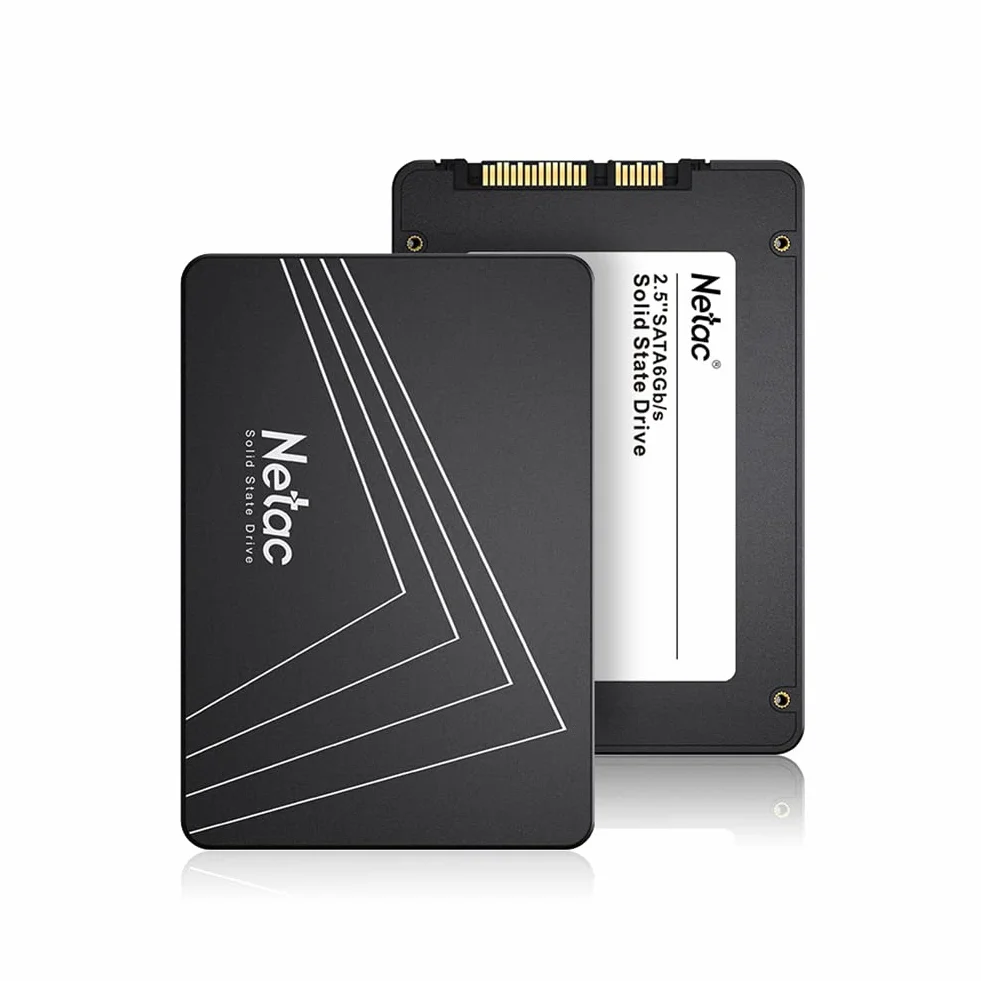 Netac Wewnętrzny dysk SSD 2TB HDD 2TB (3D NAND, SATA, 2,5 cala, wewnętrzny SSD), czarny