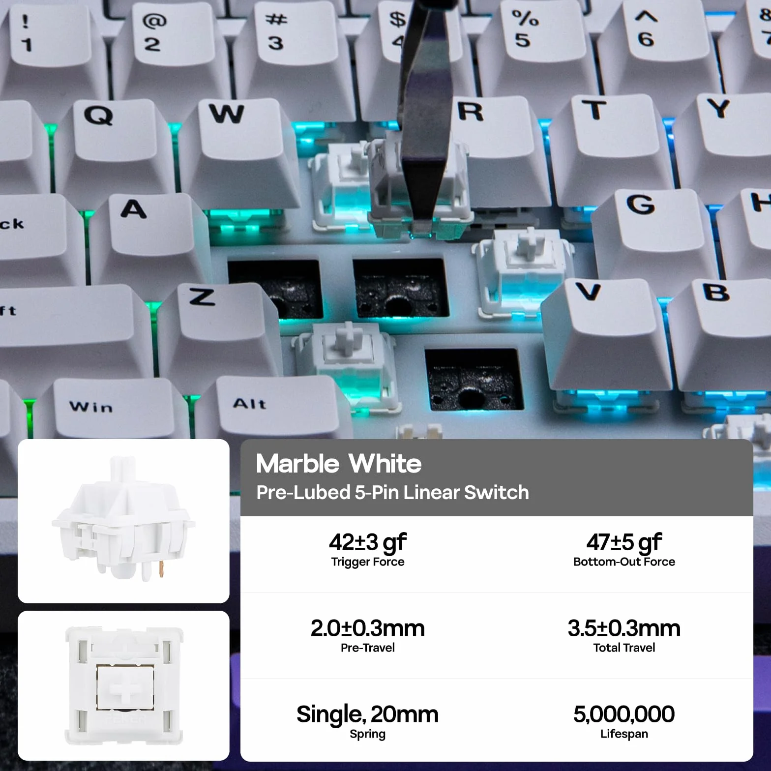 EPOMAKER Galaxy100 QMK/Via pełnowymiarowa mechaniczna klawiatura do gier, USB-C/BT/2,4 GHz, bateria 8000 mAh, CNC aluminium, numpad, Hot-Swap, Gasket
