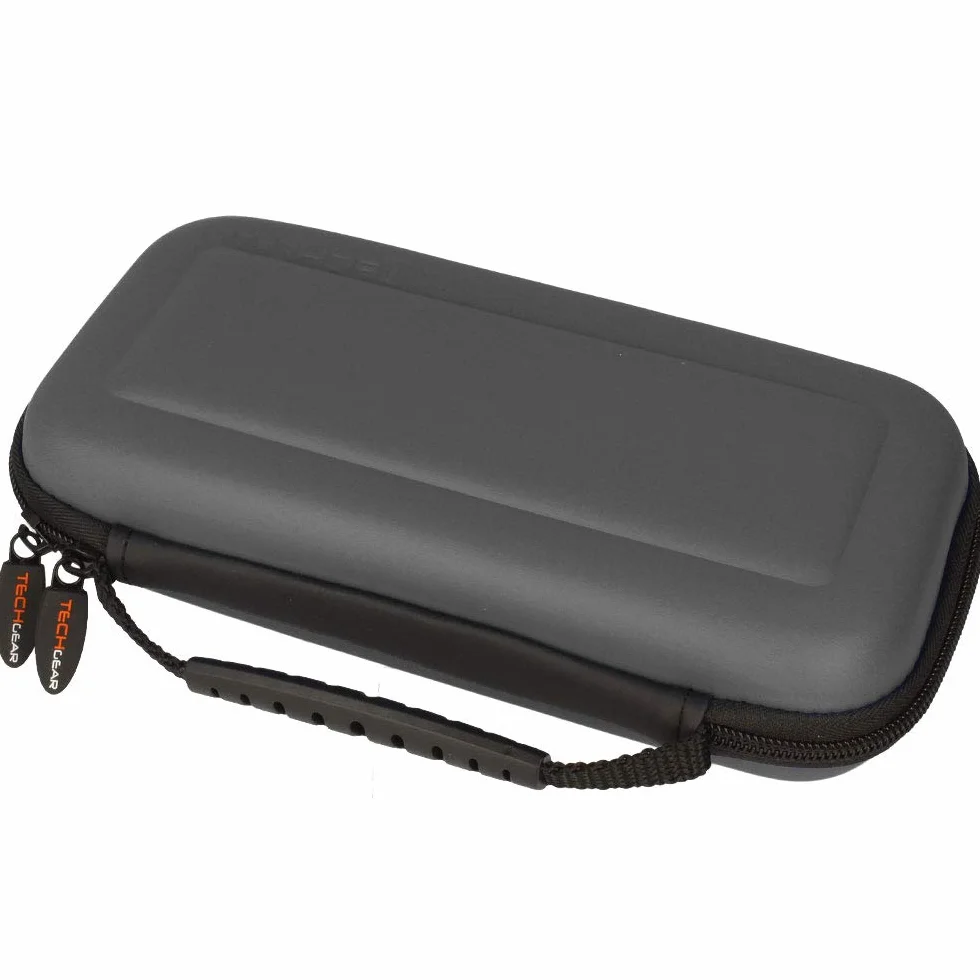 TECHGEAR Switch Lite Etui Ochronne - Twarde Etui Transportowe Do Przechowywania Kompatybilne z Nintendo Switch Lite, 8 Gniazd Na Karty Do Gier + Akcesoria [Szare]