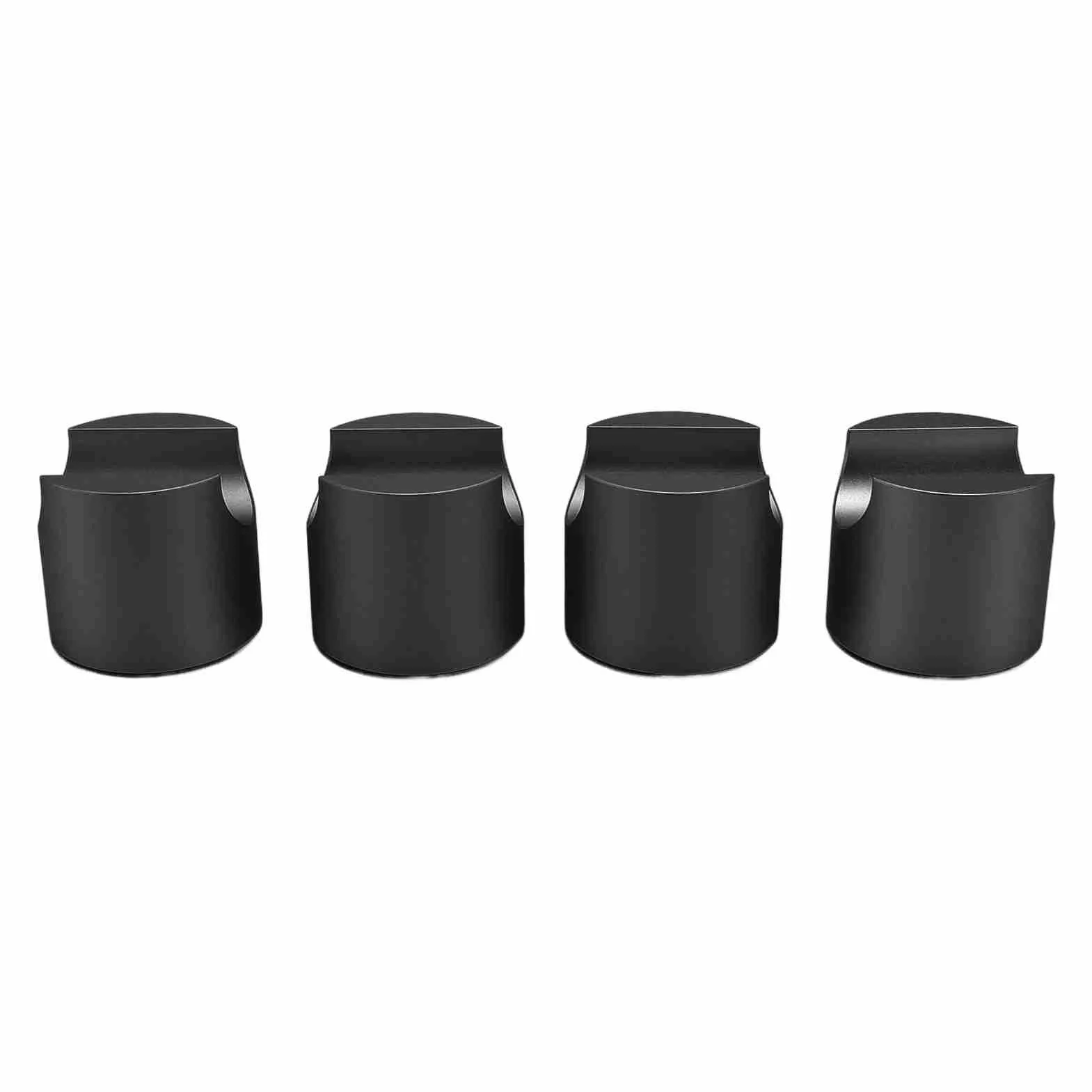 4 szt. Zacisk do Kabla HiFi Wspornik z Drutu Ze Stopu Aluminium Mocny Kabel Głośnikowy Zacisk Podwyższający Kabel HiFi Trzpień Stabilizujący z Podkładkami Tłumiącymi do (BLACK)